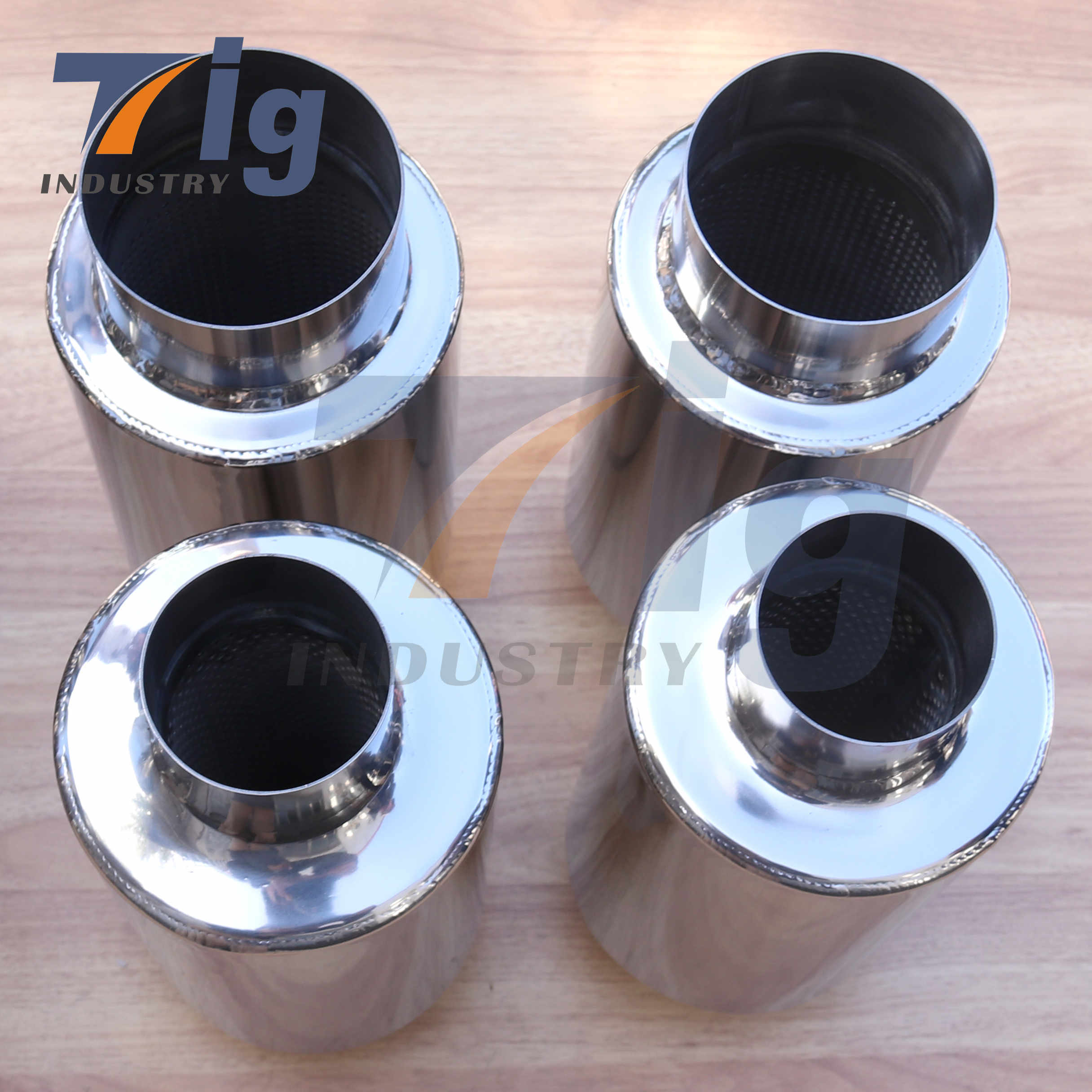 Titanium plated exhaust muffler 2.5" Customizable