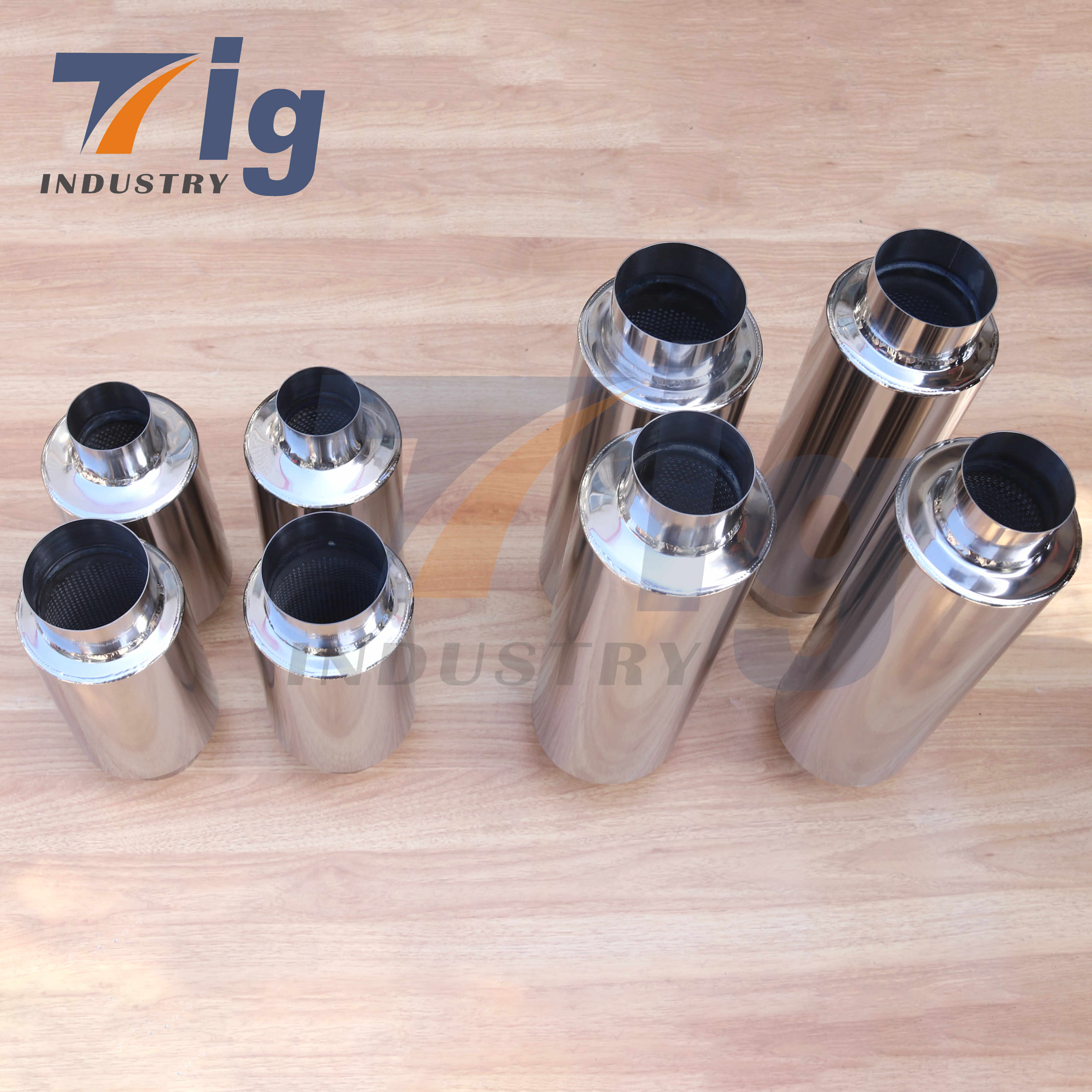 hot sale 3.5" Titanium Muffler customizable titanium exhaust mufflers