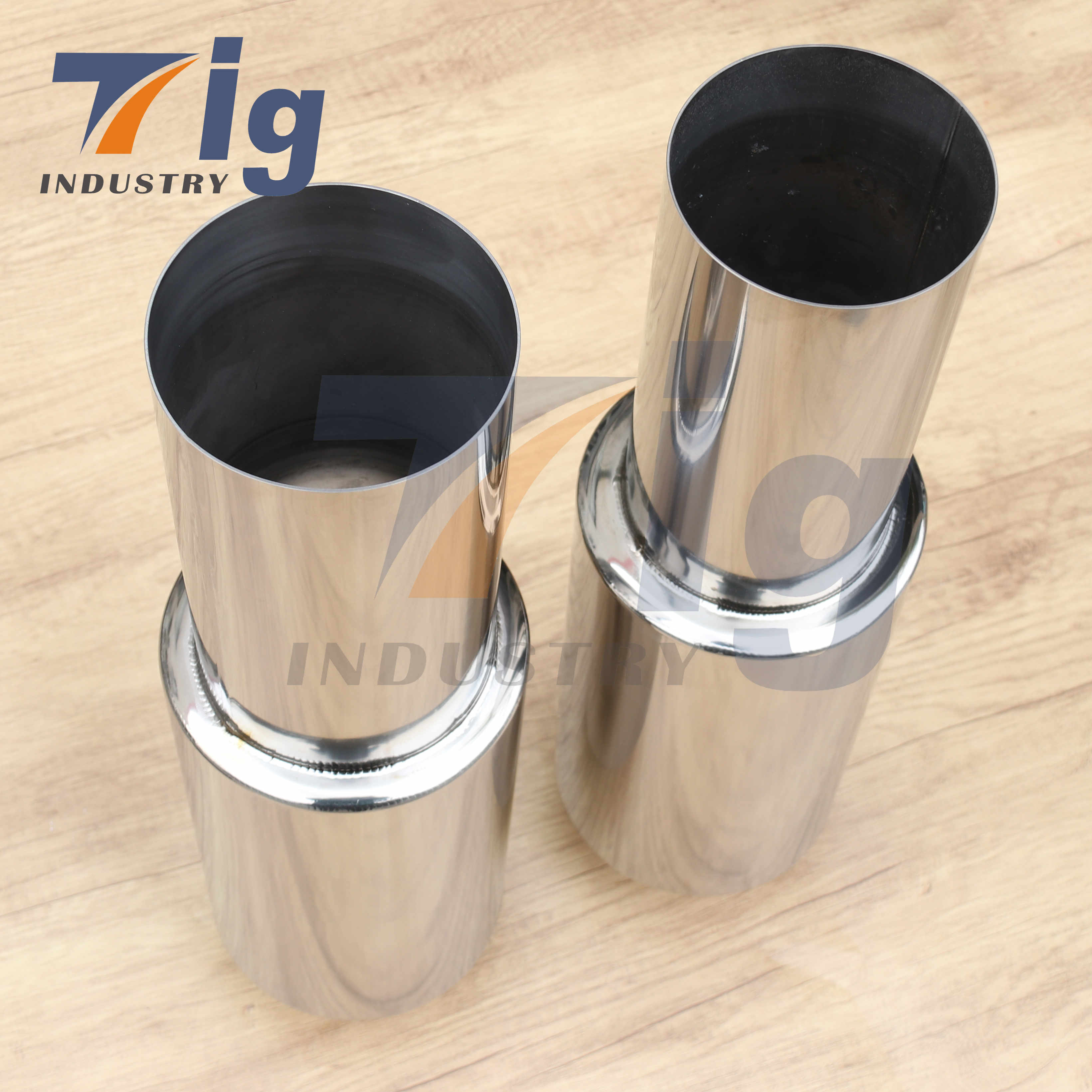 Exhaust Tip titanium Racing Resonator Exhaust Muffler 3" Inlet
