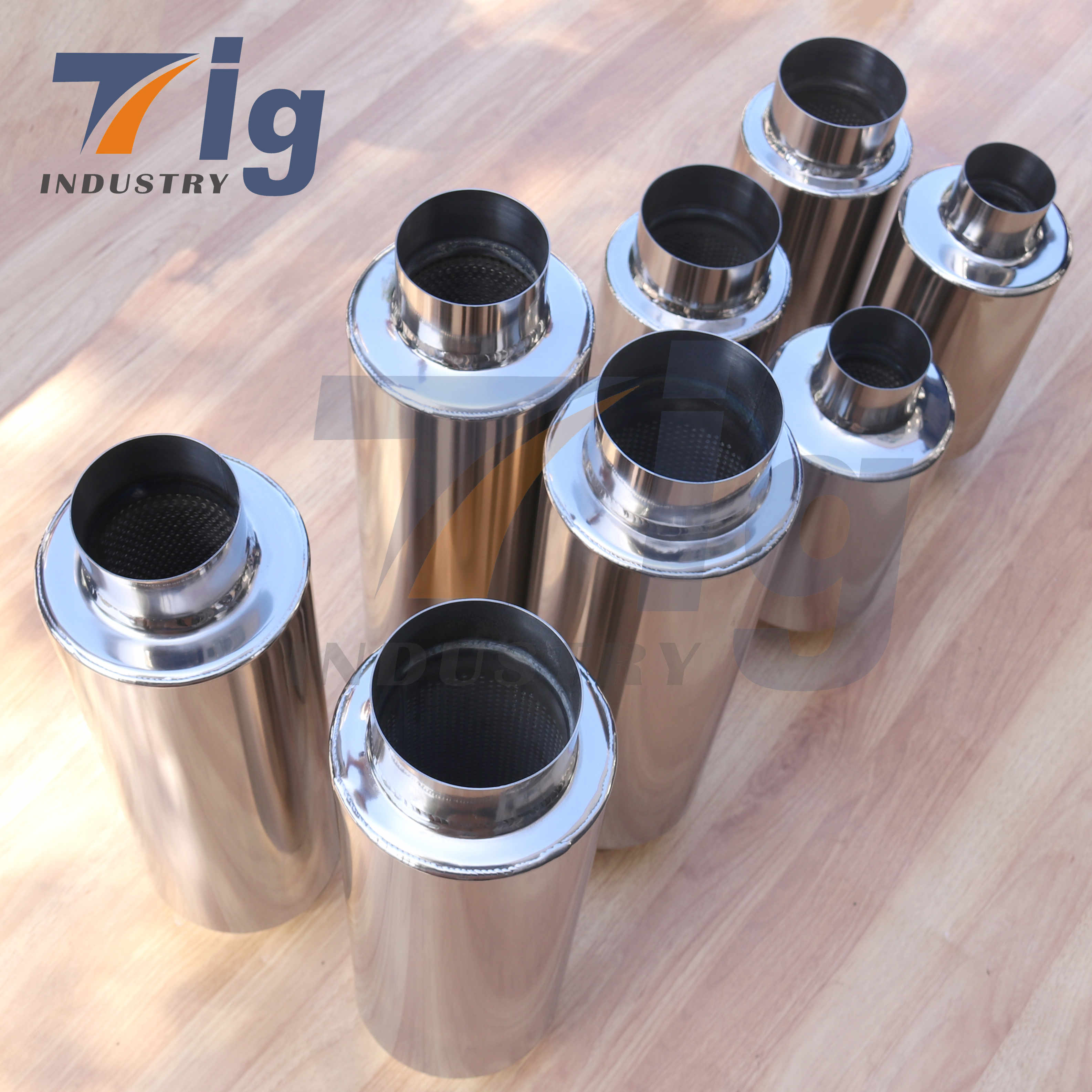 hot sale 3.5" Titanium Muffler customizable titanium exhaust mufflers