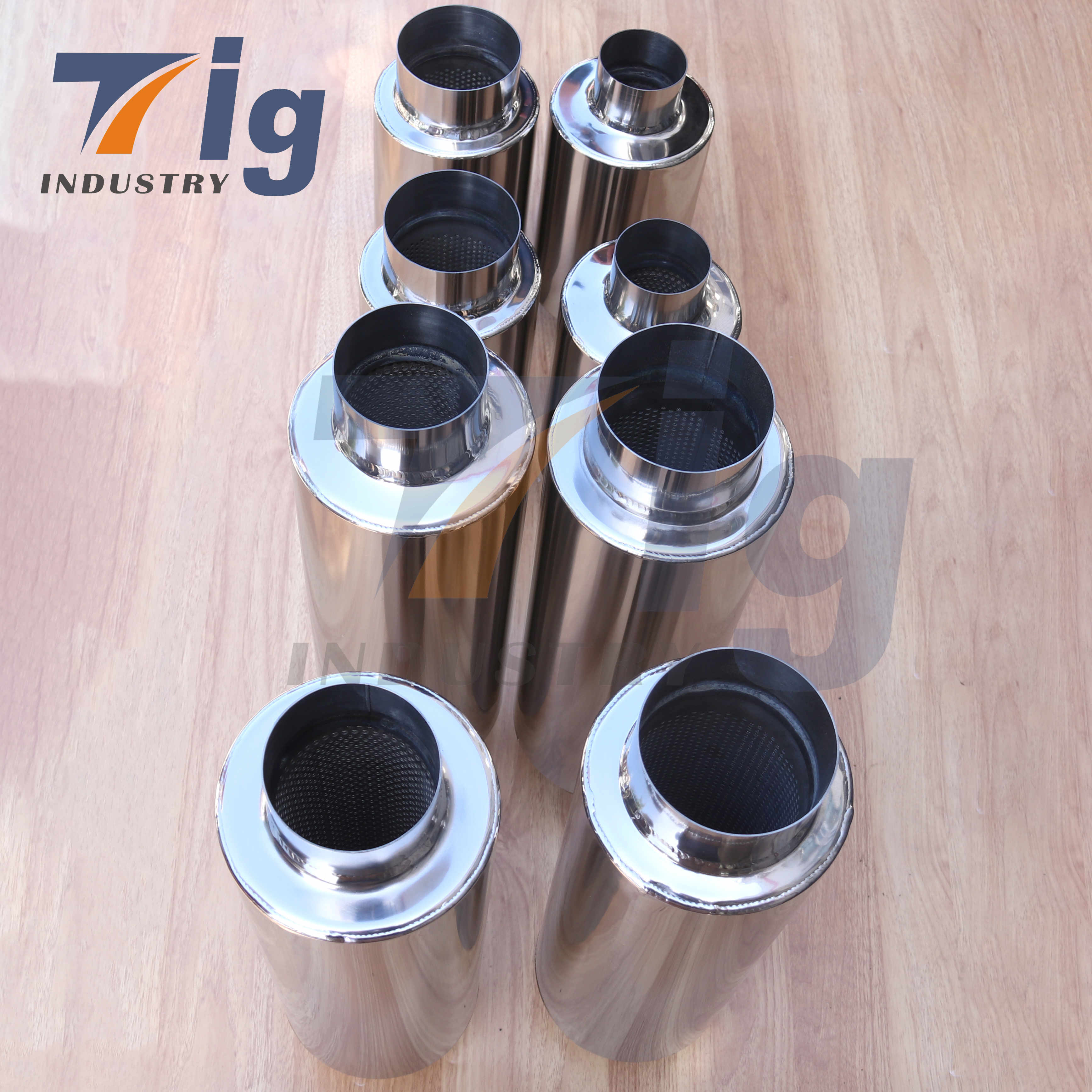 hot sale 3.5" Titanium Muffler customizable titanium exhaust mufflers
