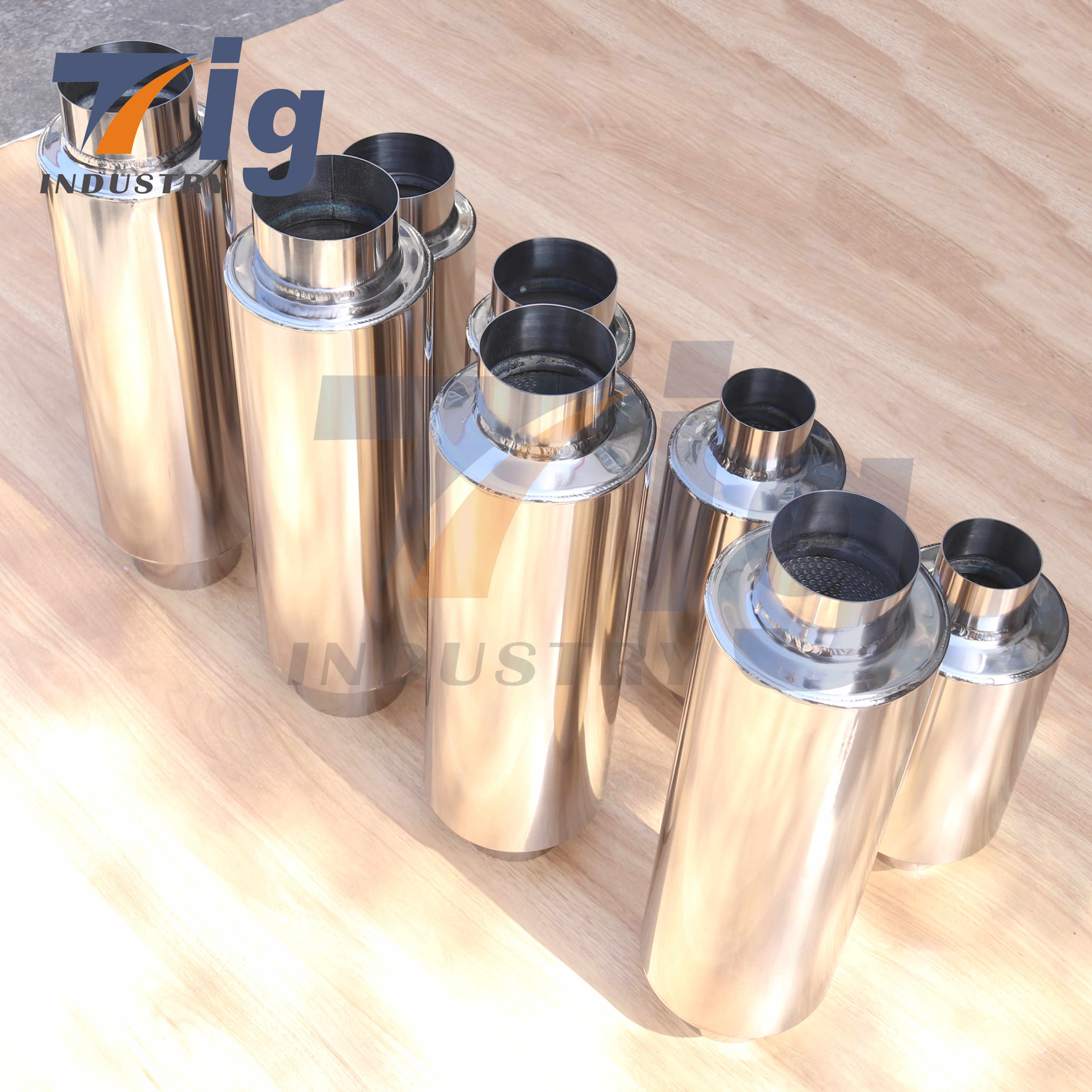 hot sale 3.5" Titanium Muffler customizable titanium exhaust mufflers