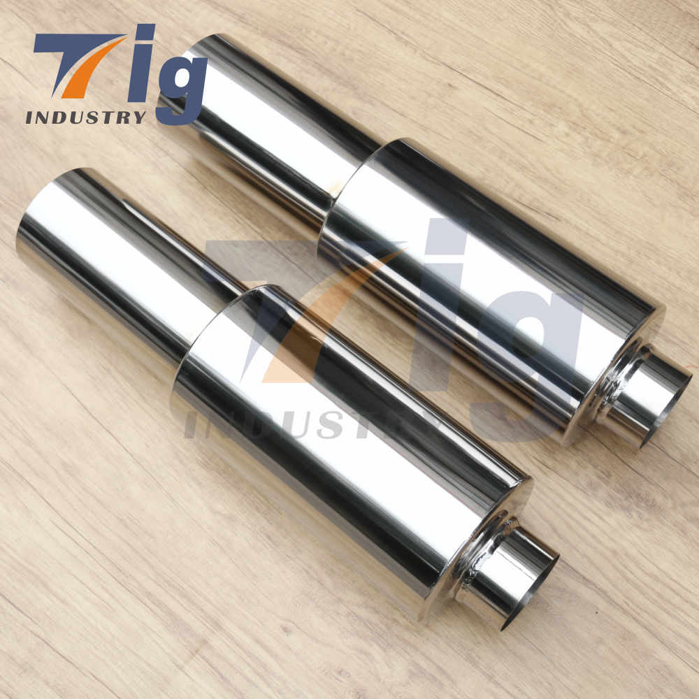 Exhaust Tip titanium Racing Resonator Exhaust Muffler 3" Inlet