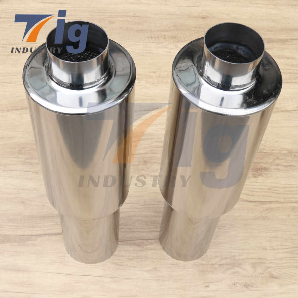 Exhaust Tip titanium Racing Resonator Exhaust Muffler 3" Inlet