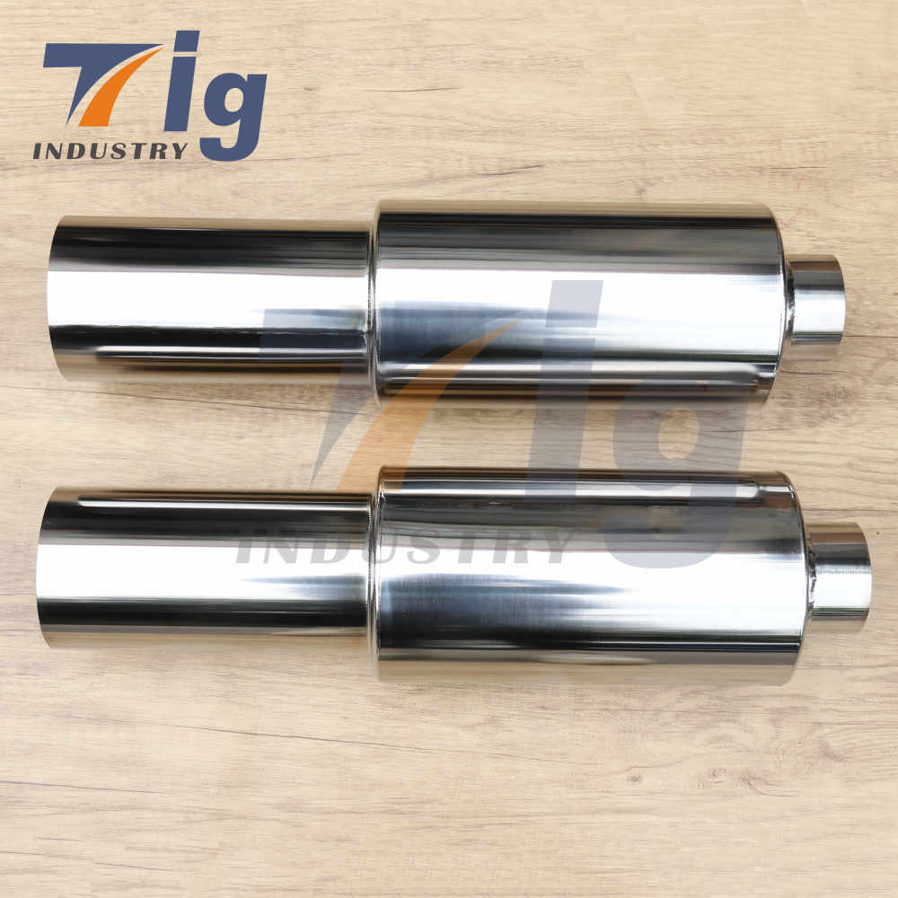 Exhaust Tip titanium Racing Resonator Exhaust Muffler 3" Inlet