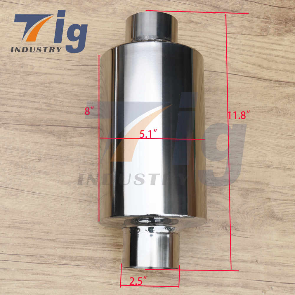 Titanium plated exhaust muffler 2.5" Customizable