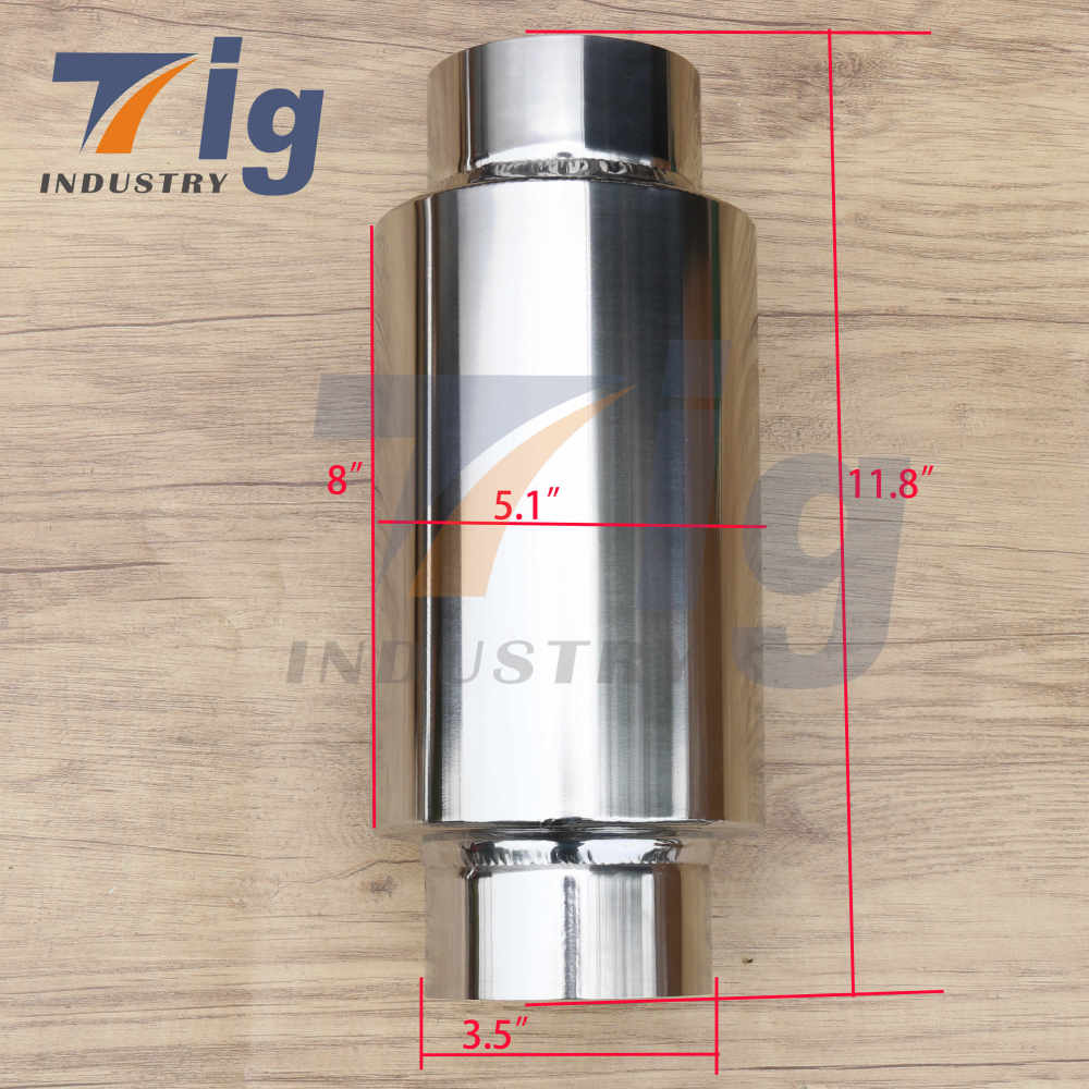 China good price customizable 3.5" titanium plated exhaust muffler for HKS