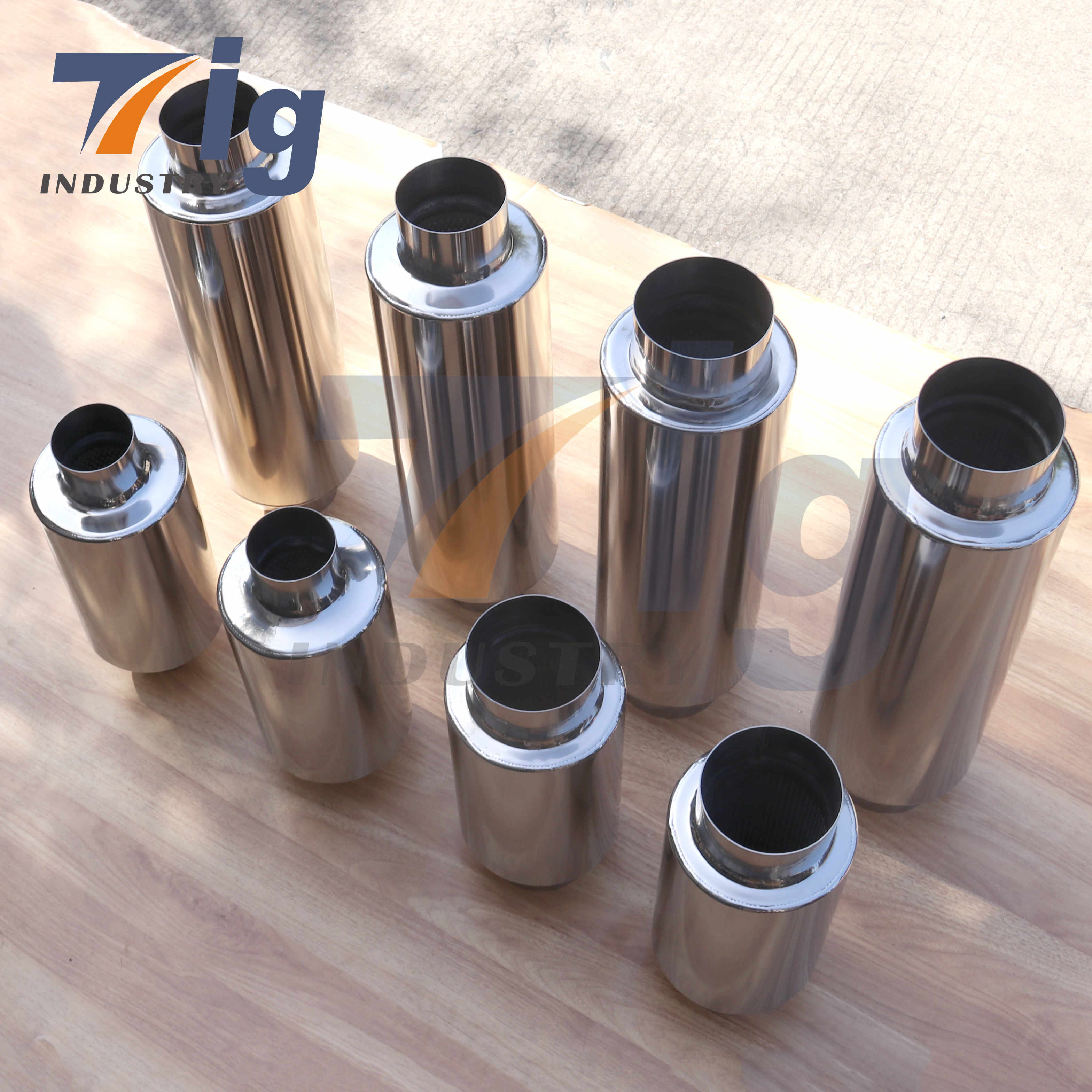 Titanium plated exhaust muffler 2.5" Customizable