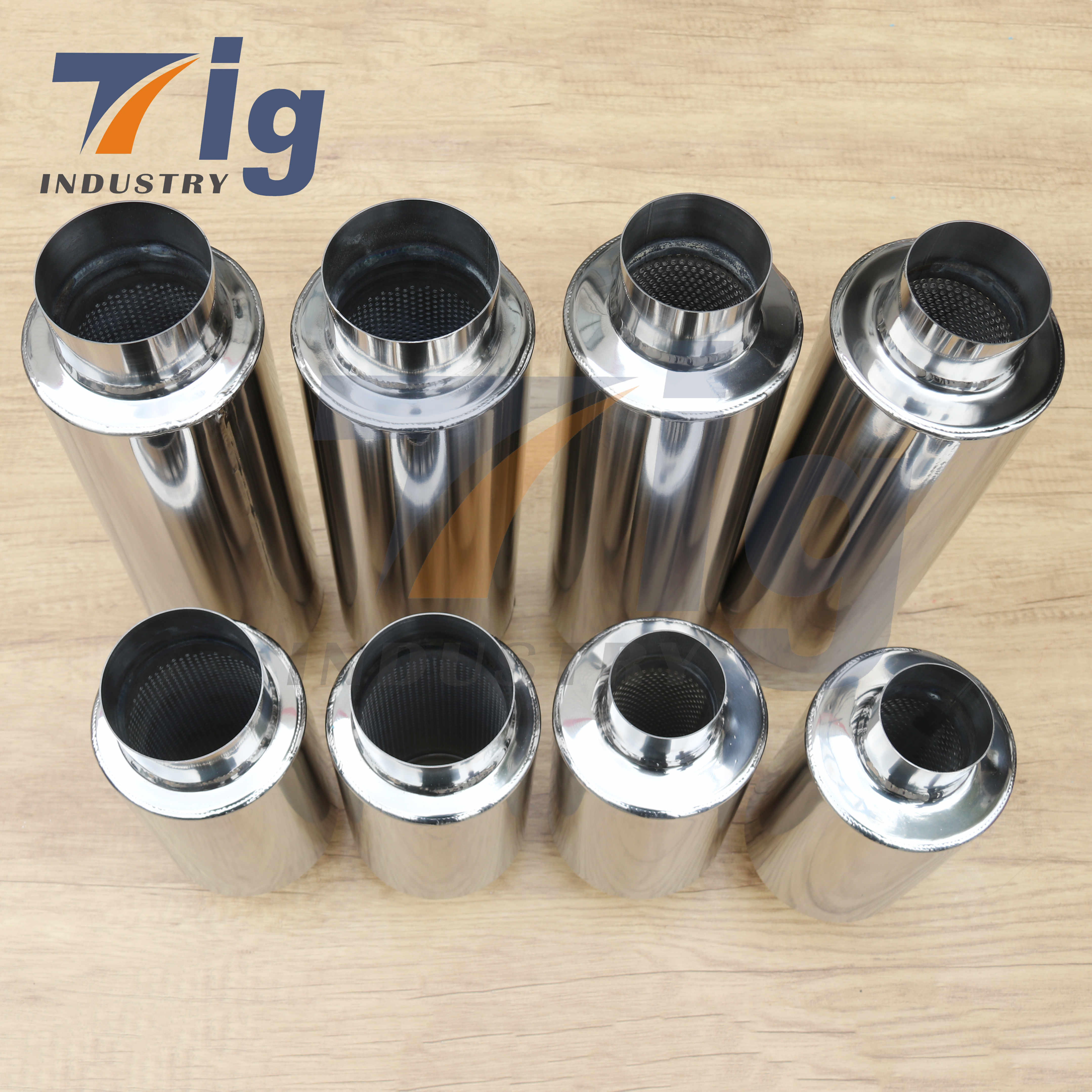 Titanium plated exhaust muffler 2.5" Customizable