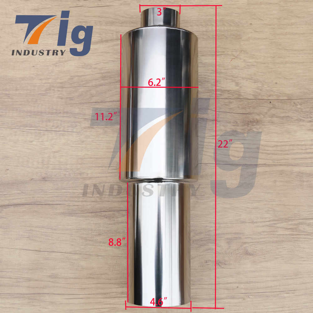 4.6" inlet / outlet straight Universal Exhaust Resonator Muffler