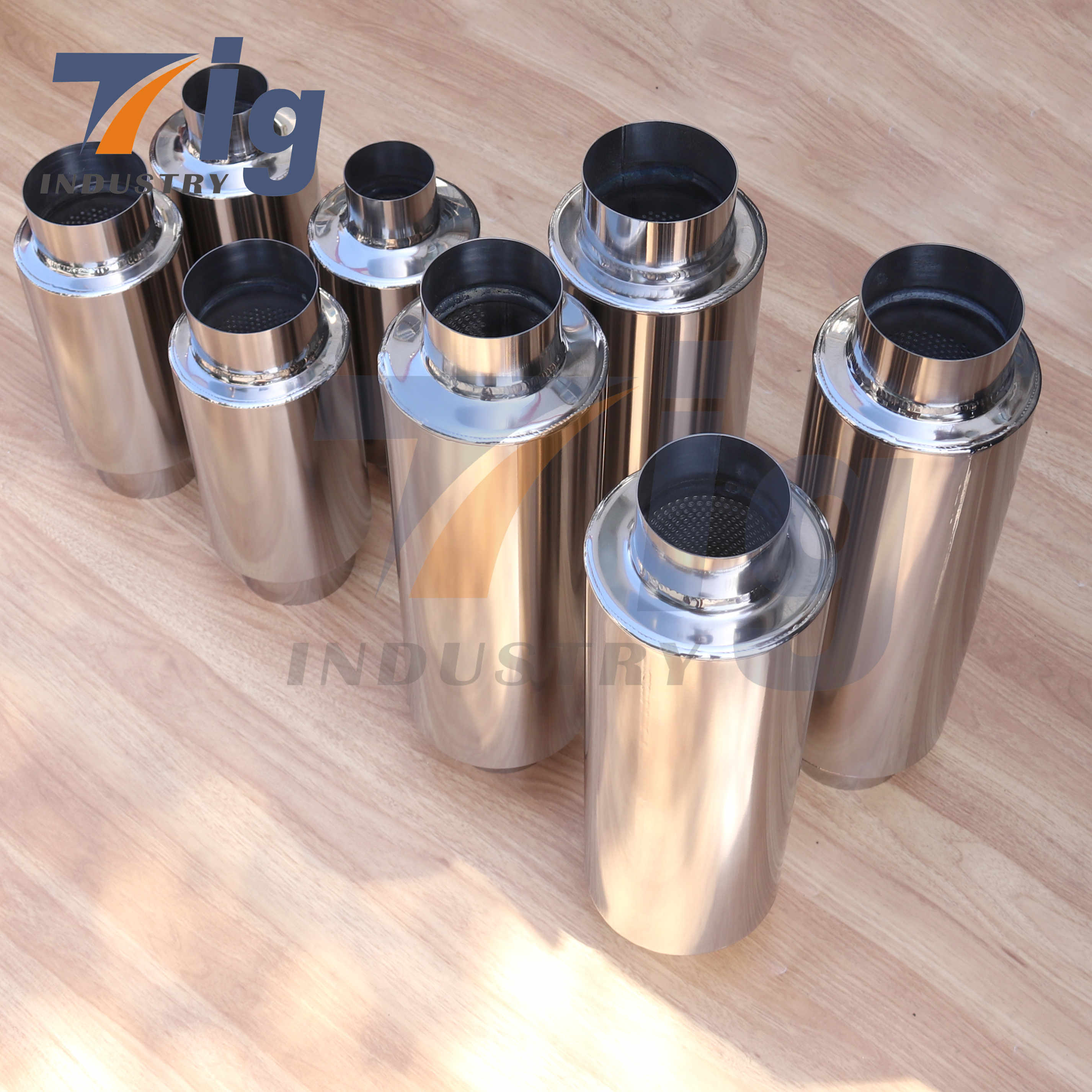 hot sale 3.5" Titanium Muffler customizable titanium exhaust mufflers
