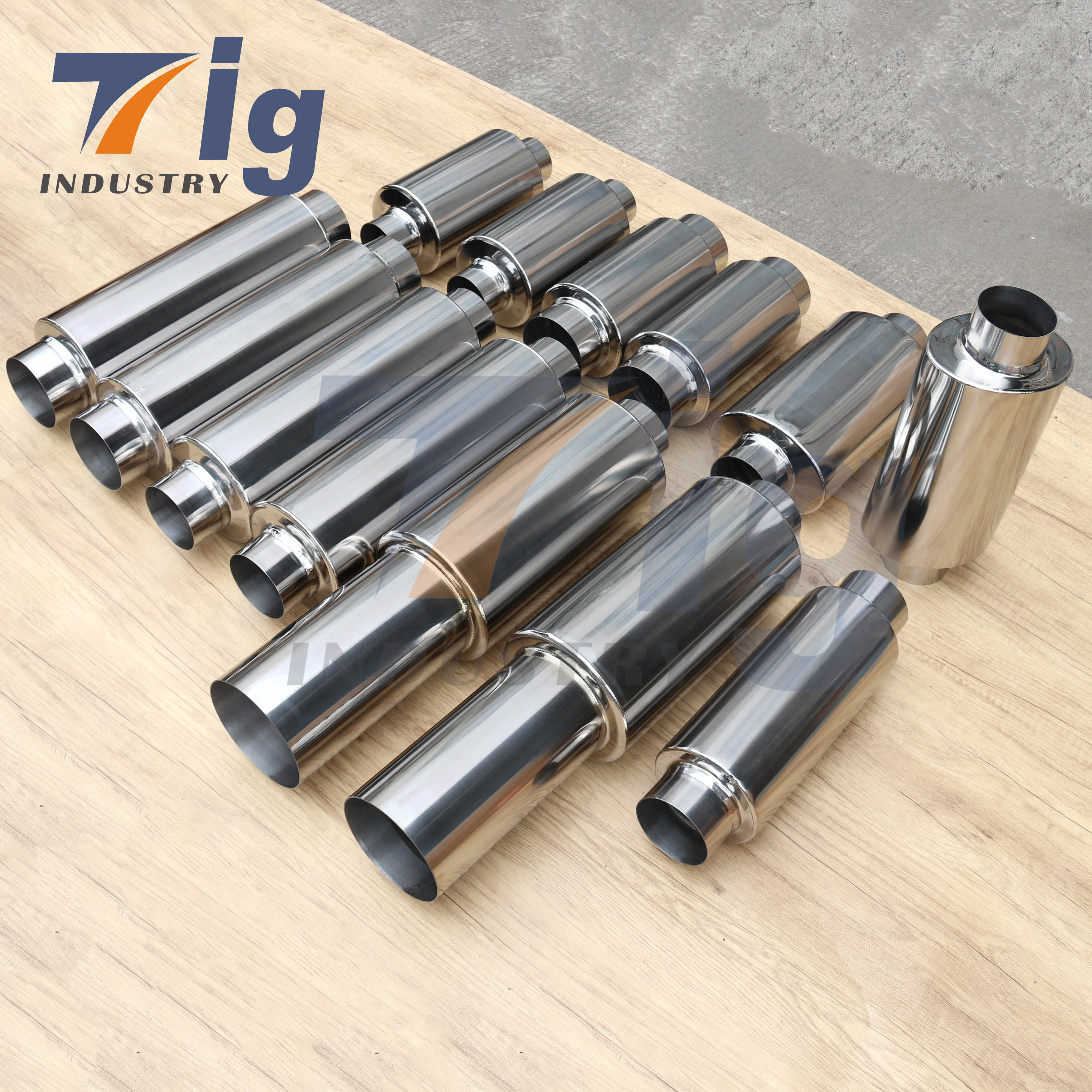 Titanium Universal Car Exhaust Muffler 2.5"/ 3"/3.5"/4.3"/4.6''