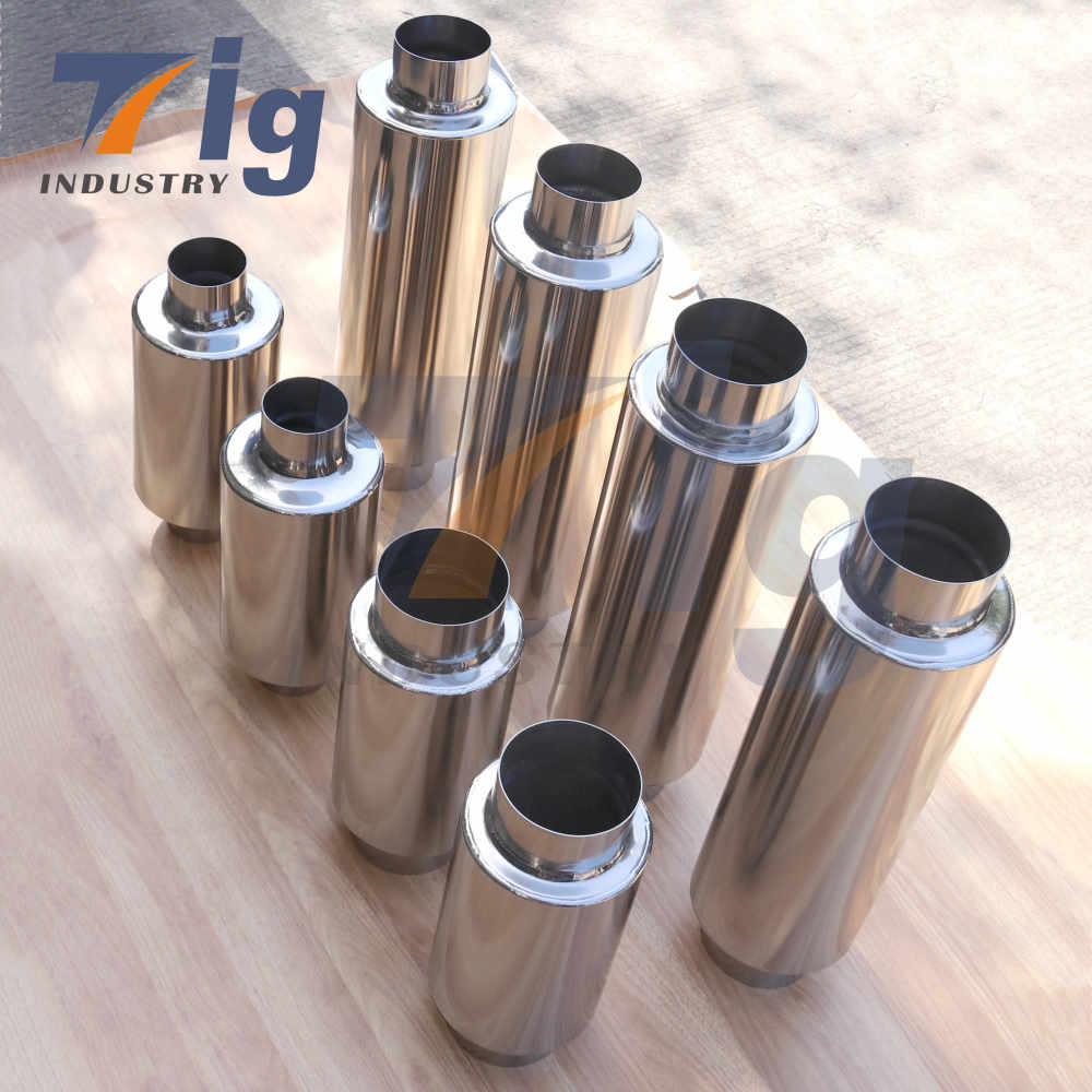 hot sale 3.5" Titanium Muffler customizable titanium exhaust mufflers