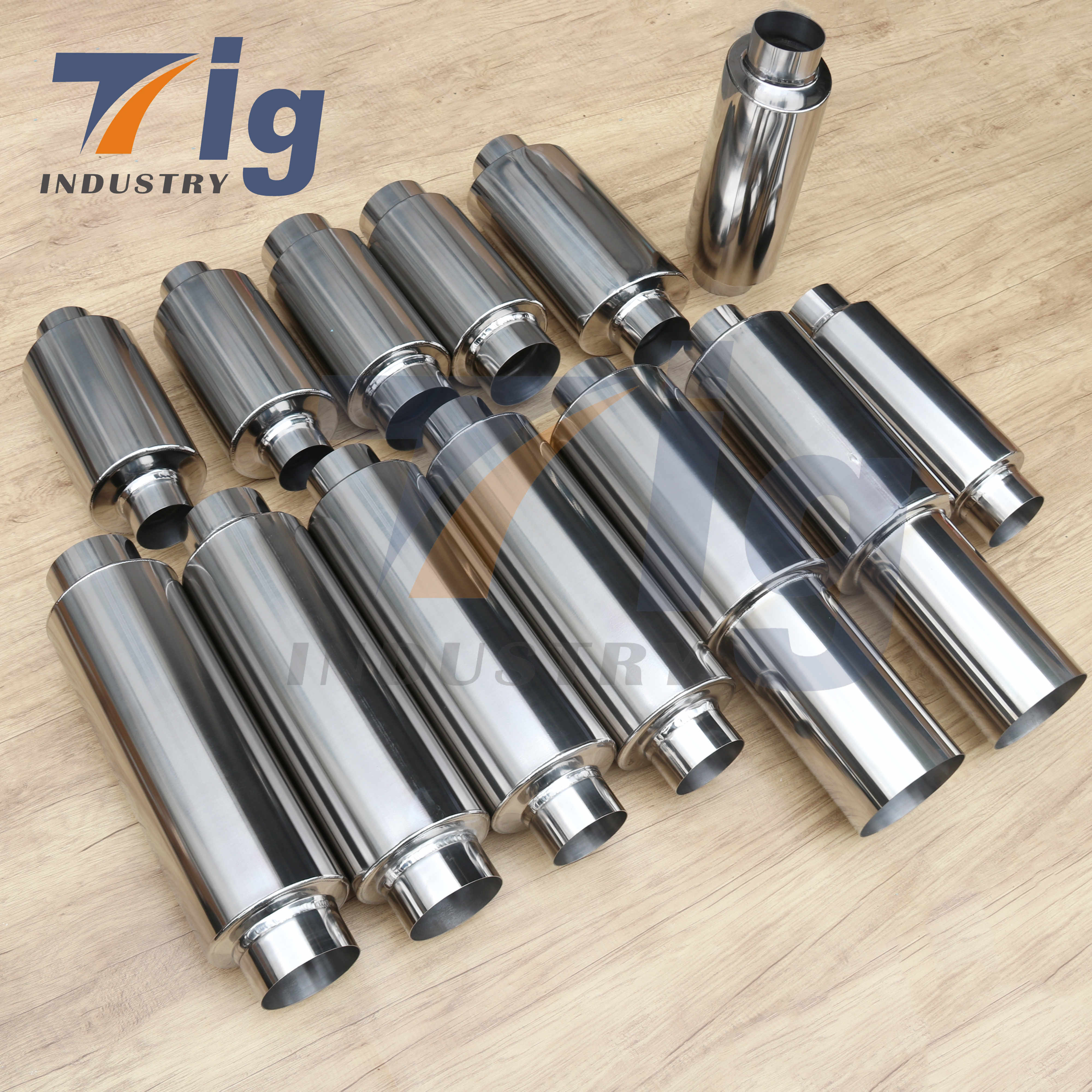 Titanium Universal Car Exhaust Muffler 2.5"/ 3"/3.5"/4.3"/4.6''