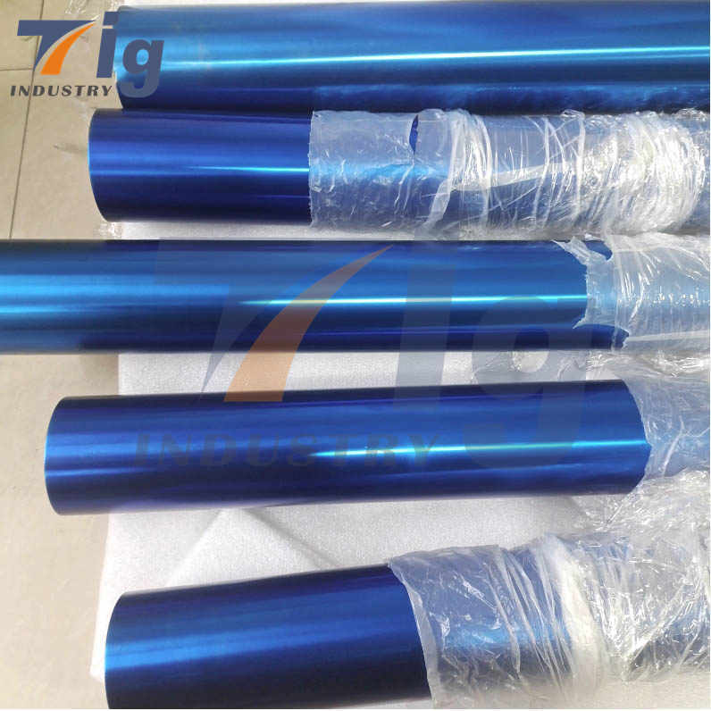 Custom 1.0 mm/1.2mm Wall Titanium Straights Pipe 1meter long brushed/polished/baking blue