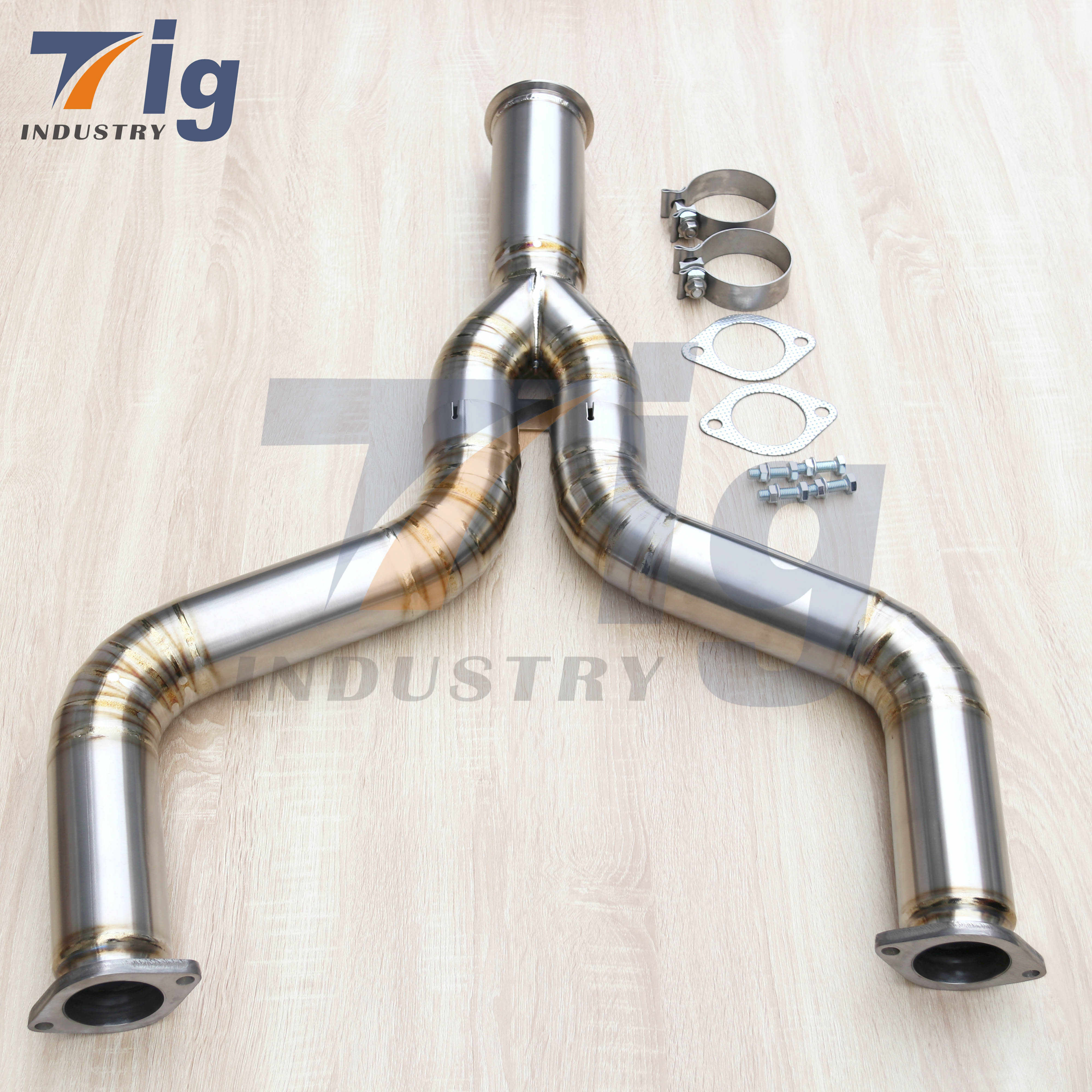 3" Exhaust Titanium Mid Y Pipe Muffler Exhaust for Nissan 350Z 2003-2008 VQ35DE VQ35HR 370Z