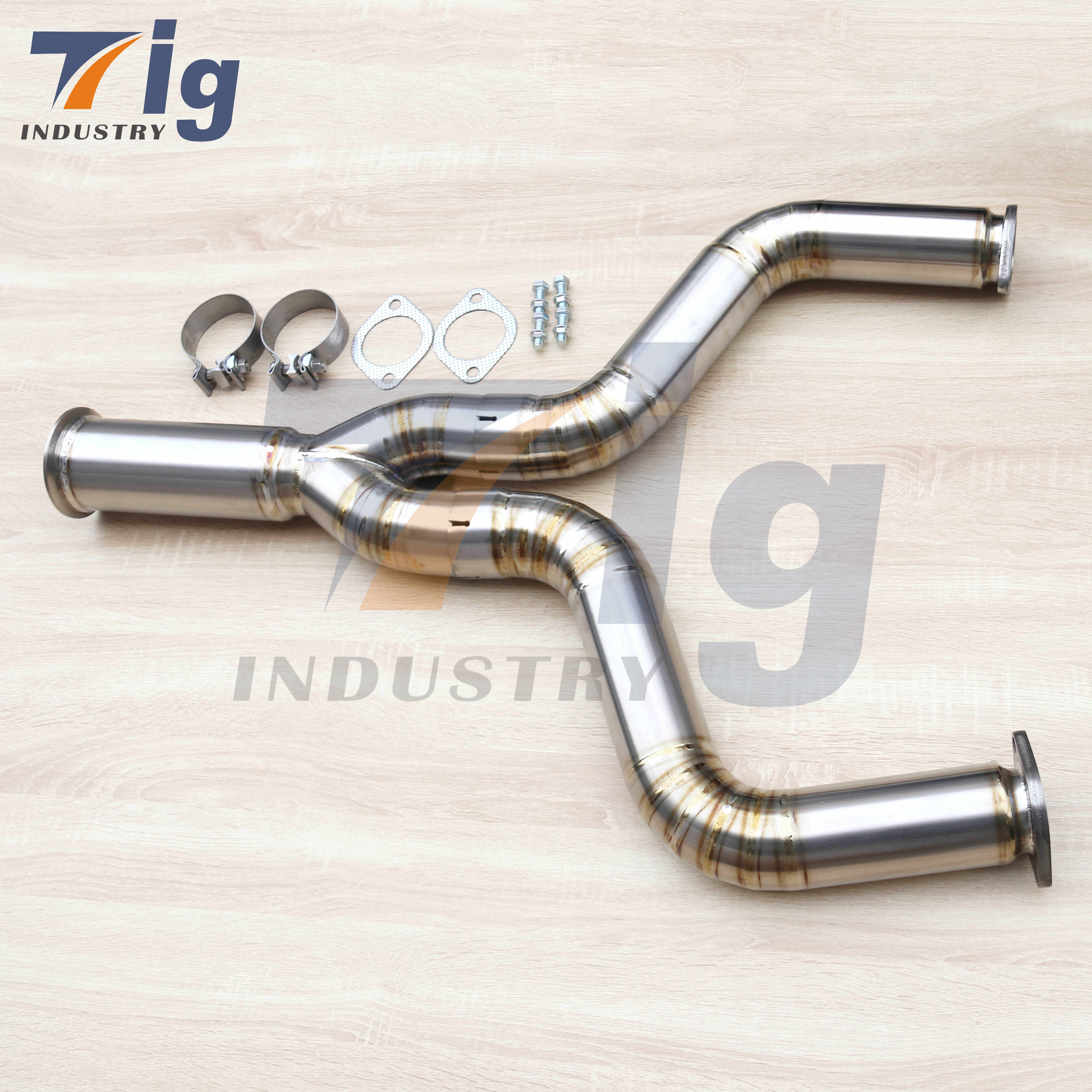 3" Exhaust Titanium Mid Y Pipe Muffler Exhaust for Nissan 350Z 2003-2008 VQ35DE VQ35HR 370Z