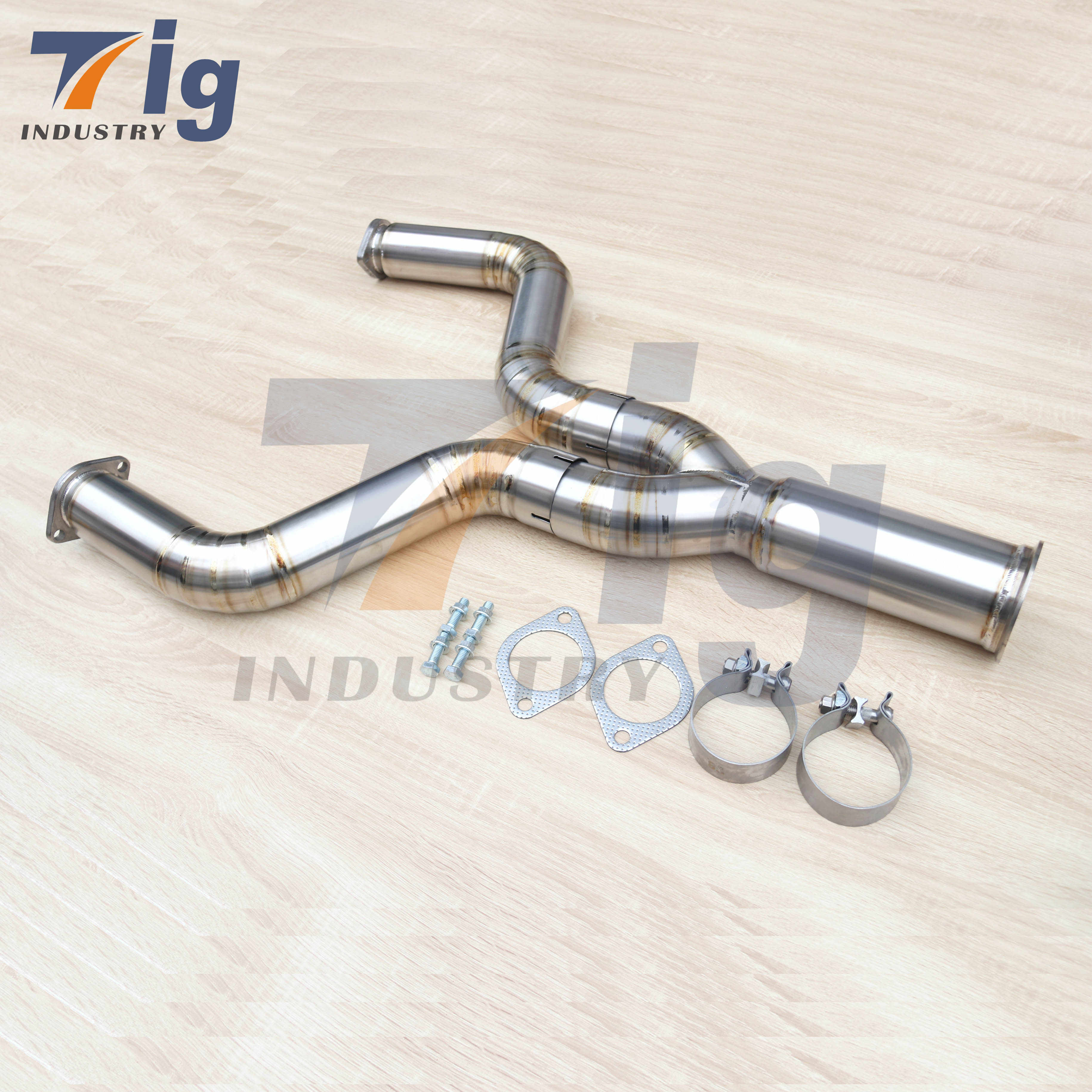 3" Exhaust Titanium Mid Y Pipe Muffler Exhaust for Nissan 350Z 2003-2008 VQ35DE VQ35HR 370Z