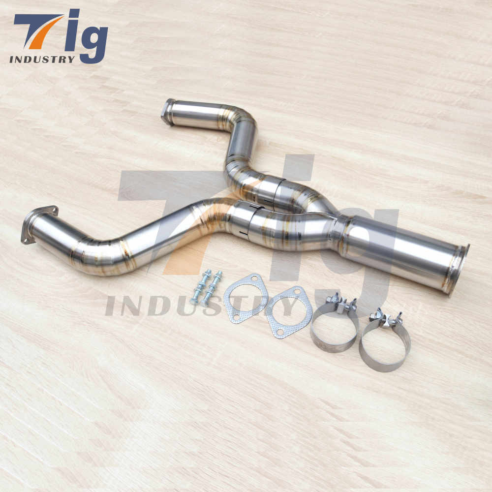 3" Exhaust Titanium Mid Y Pipe Muffler Exhaust for Nissan 350Z 2003-2008 VQ35DE VQ35HR 370Z