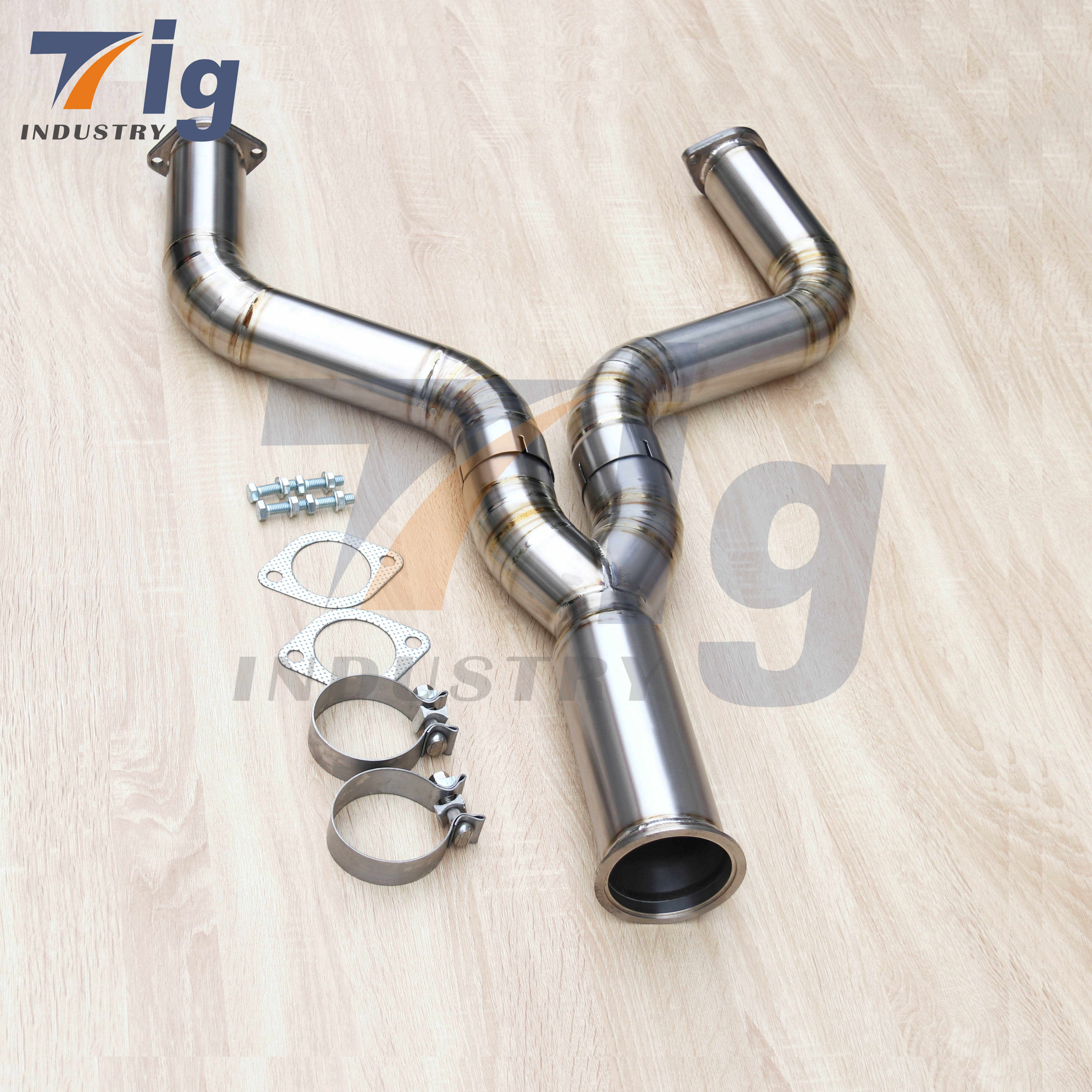 3" Exhaust Titanium Mid Y Pipe Muffler Exhaust for Nissan 350Z 2003-2008 VQ35DE VQ35HR 370Z
