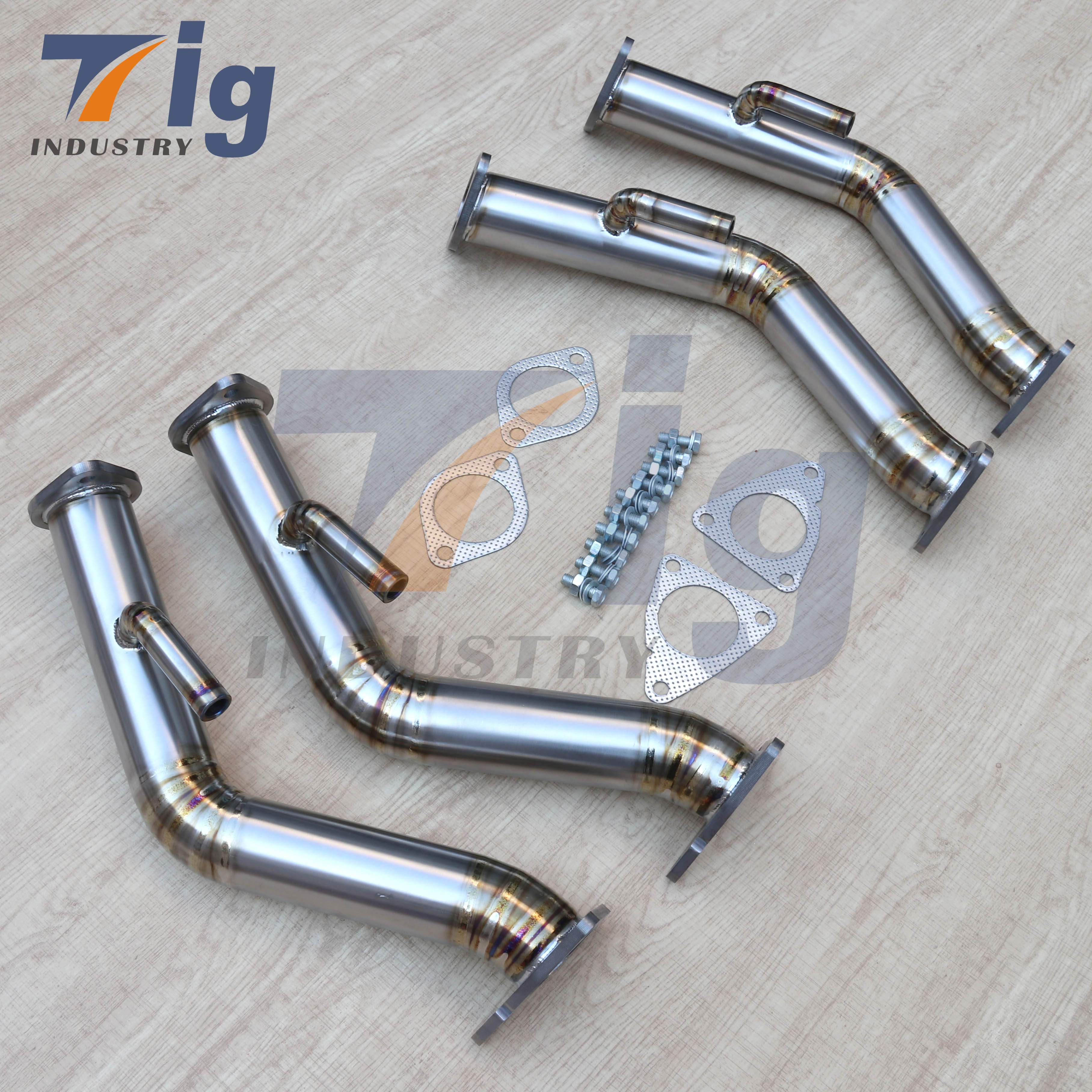 2.5" Titanium Test Pipes Exhaust Downpipe for Nissan 370z lnfiniti G37