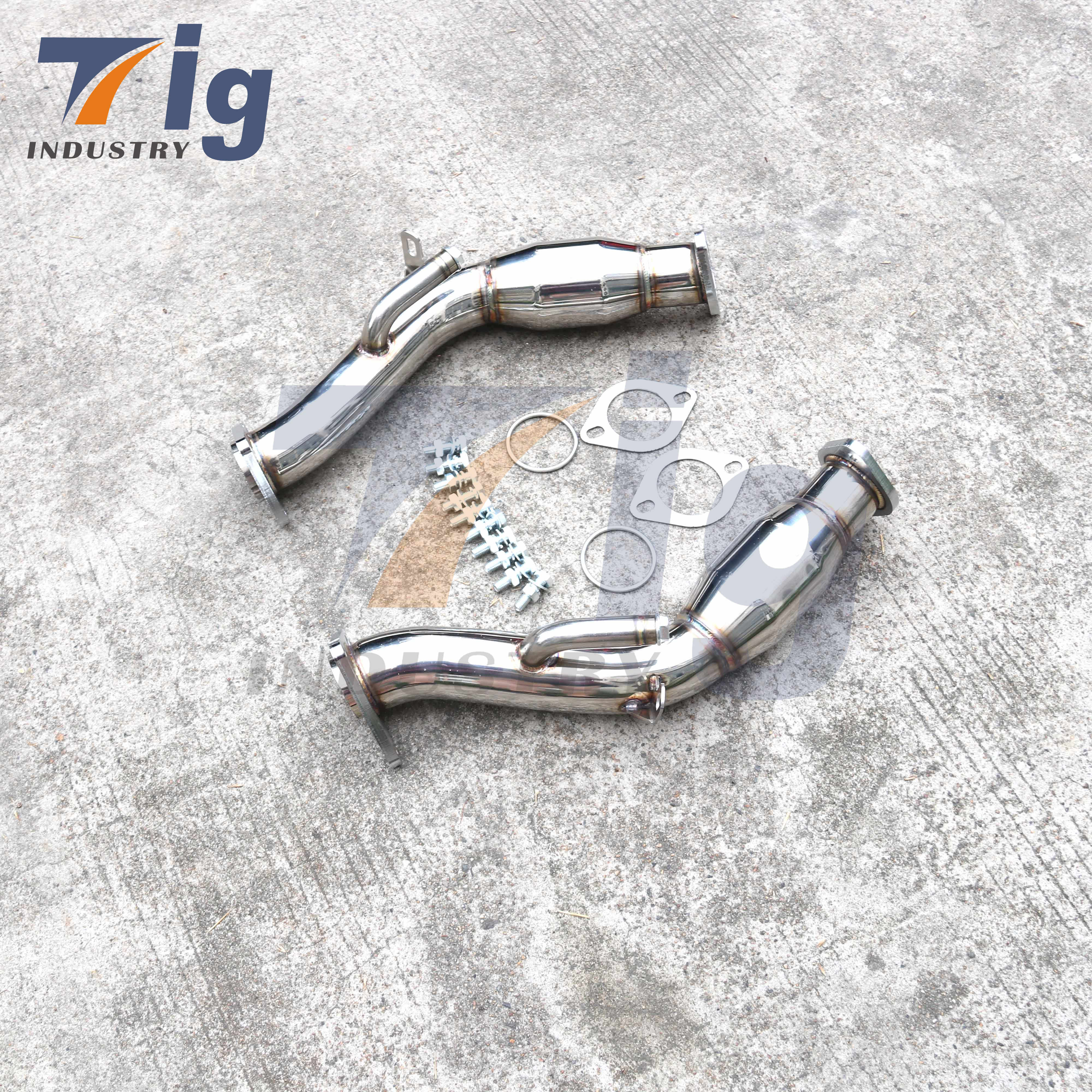 370Z G37 Resonated High Flow Cats downpipe