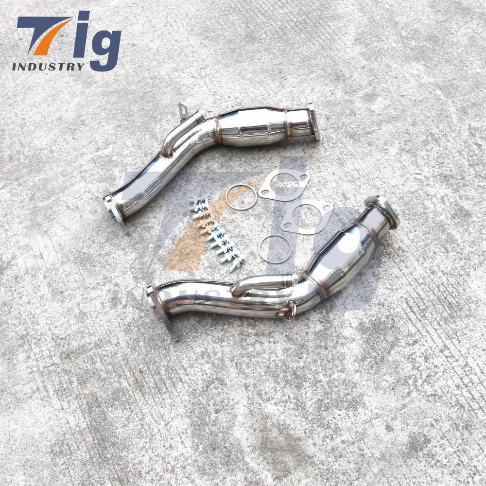 370Z G37 Resonated High Flow Cats downpipe