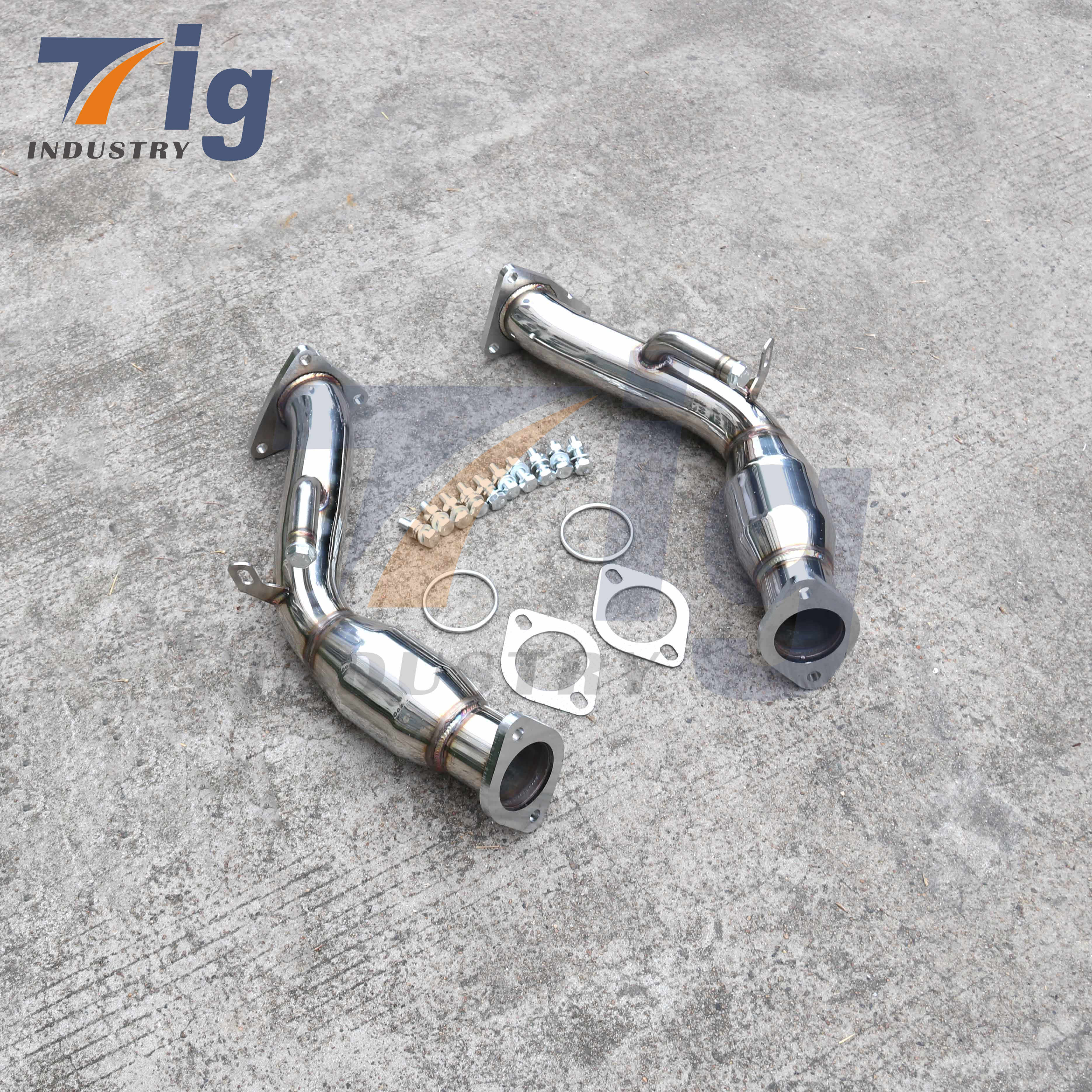 370Z G37 Resonated High Flow Cats downpipe