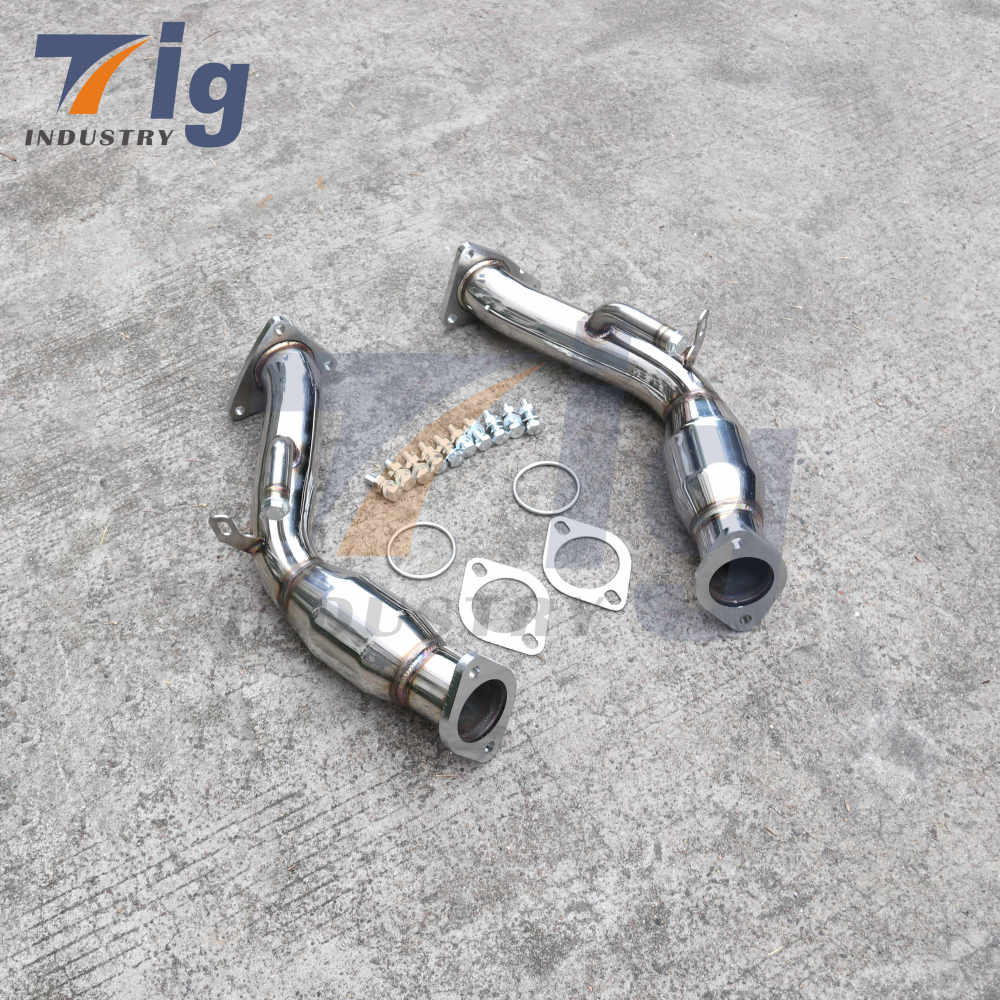 370Z G37 Resonated High Flow Cats downpipe