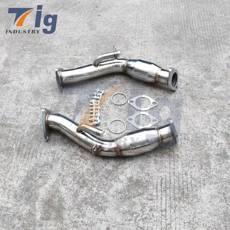 370Z G37 Resonated High Flow Cats downpipe