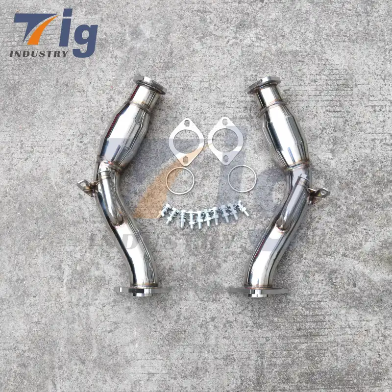 370Z G37 Resonated High Flow Cats downpipe