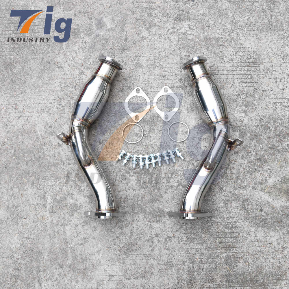 370Z G37 Resonated High Flow Cats downpipe