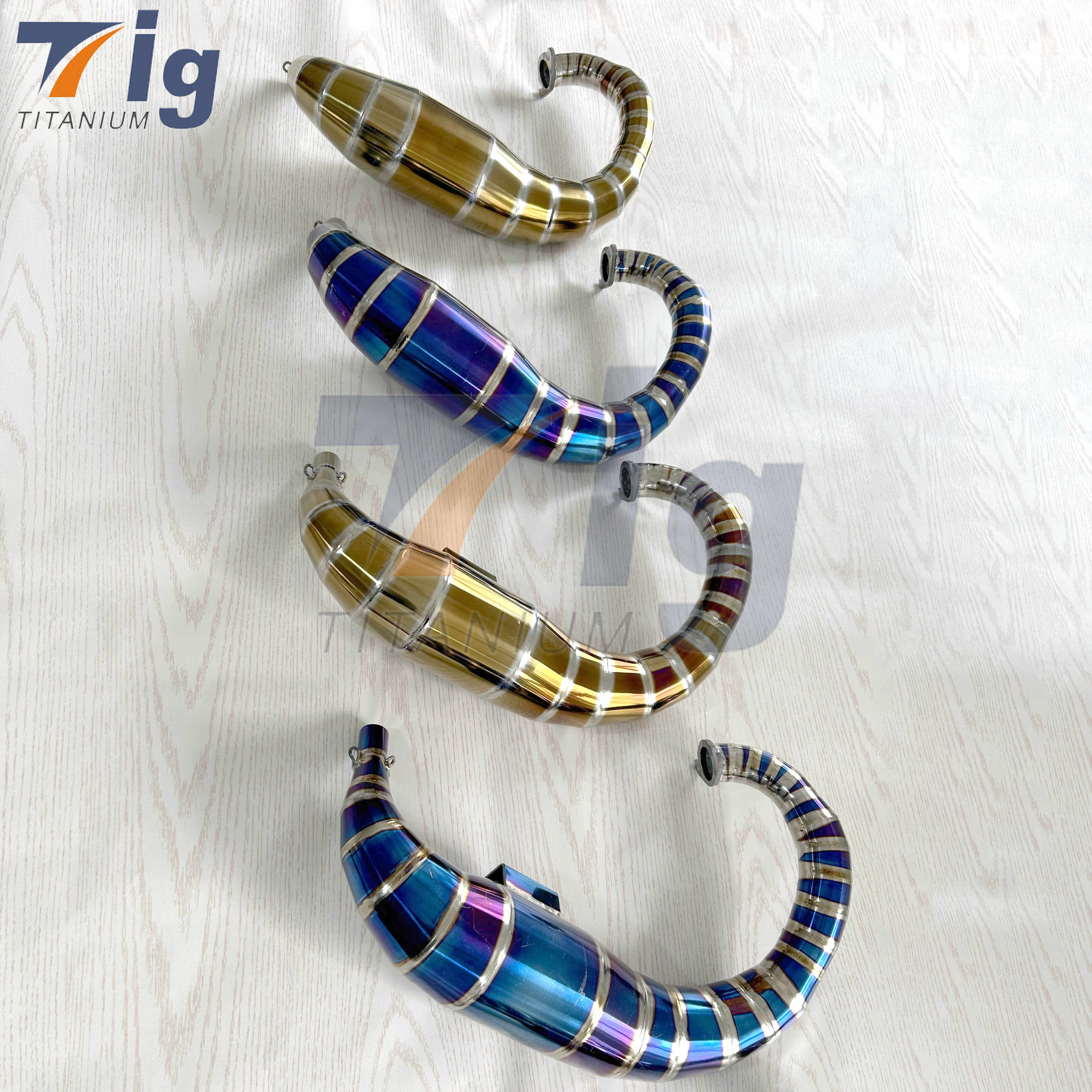 Titanium Motorcycle Exhaust System Kit