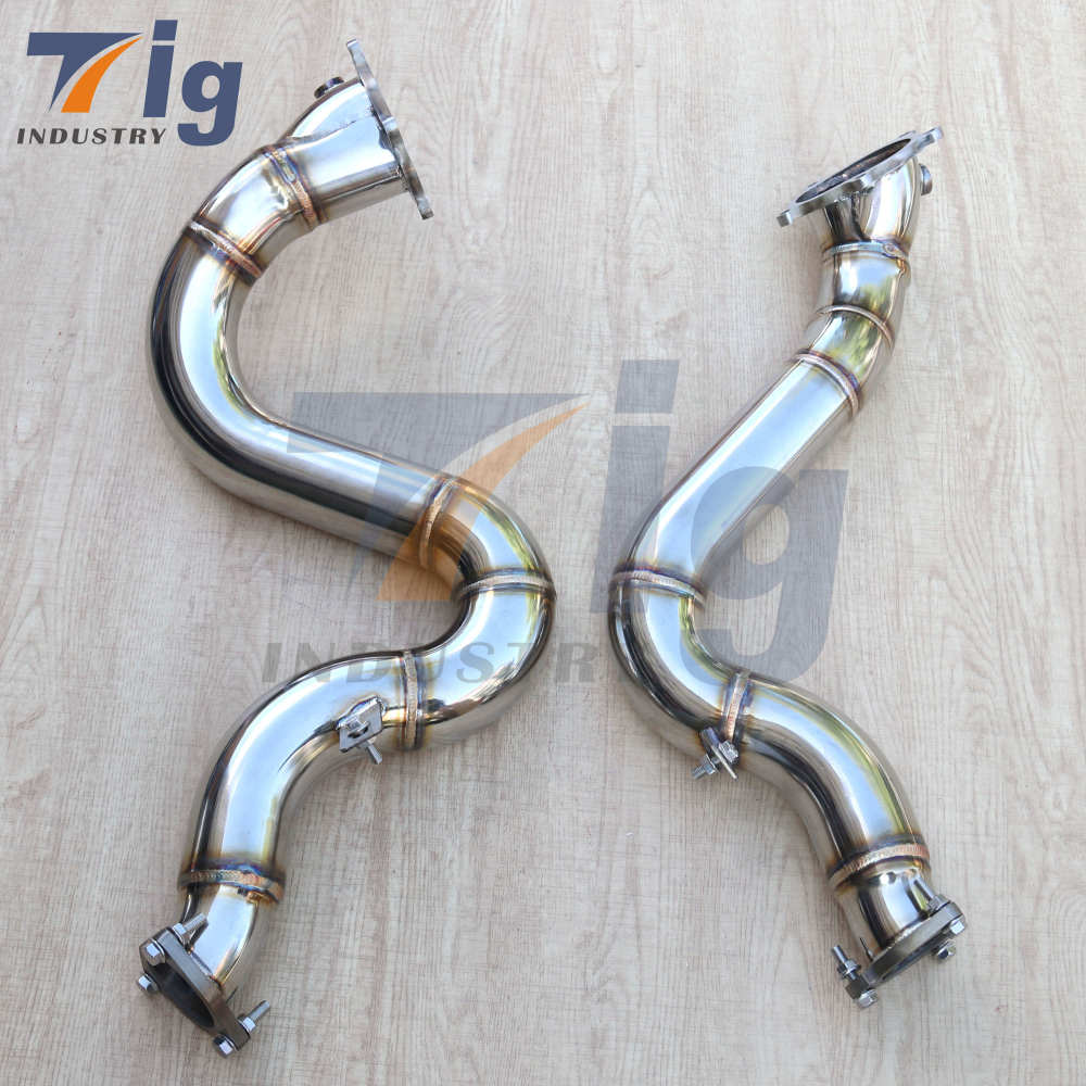 Custom built Pipes 2.75" Exhaust Downpipe Race High Flow for AUDI RS6 RS7
