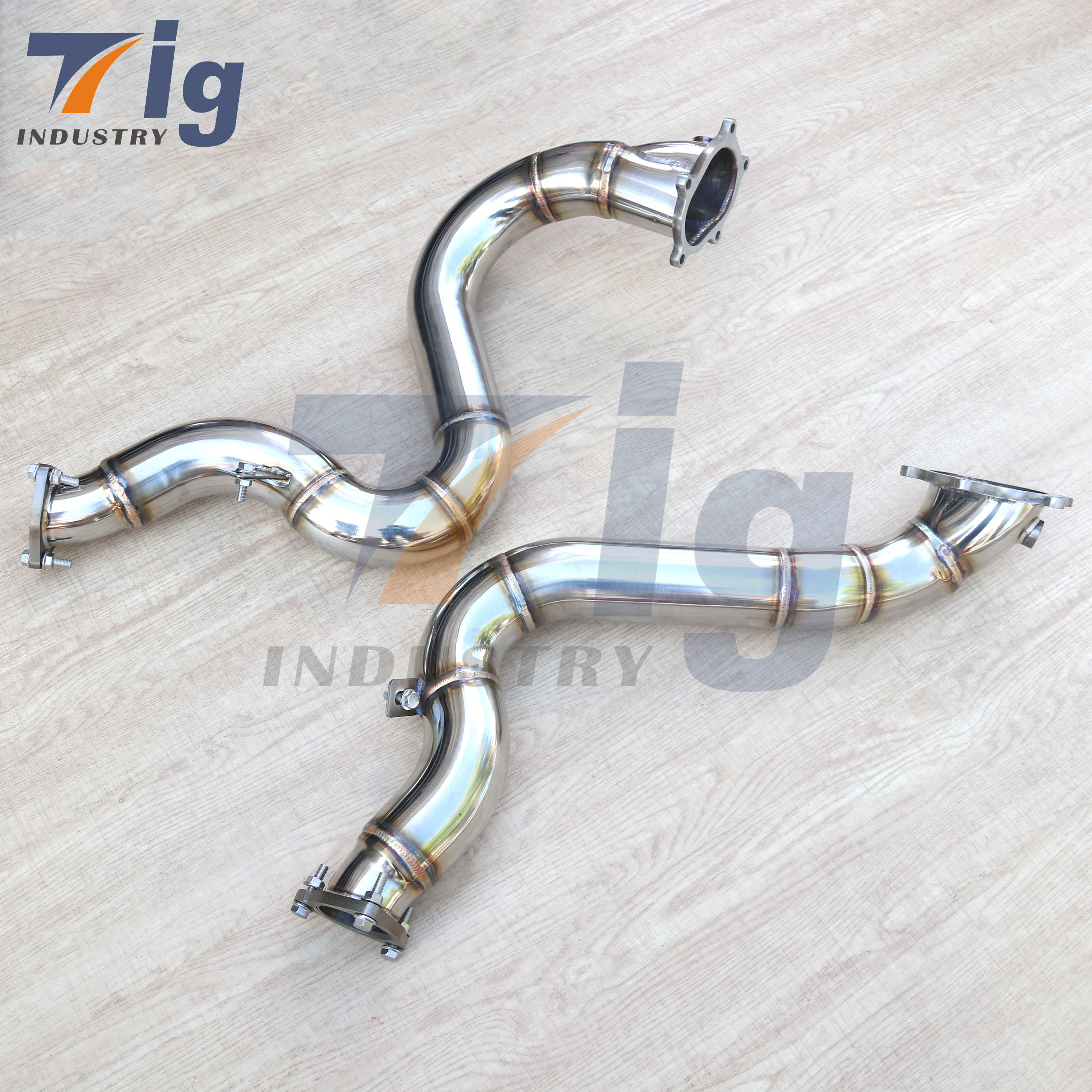 Custom built Pipes 2.75" Exhaust Downpipe Race High Flow for AUDI RS6 RS7