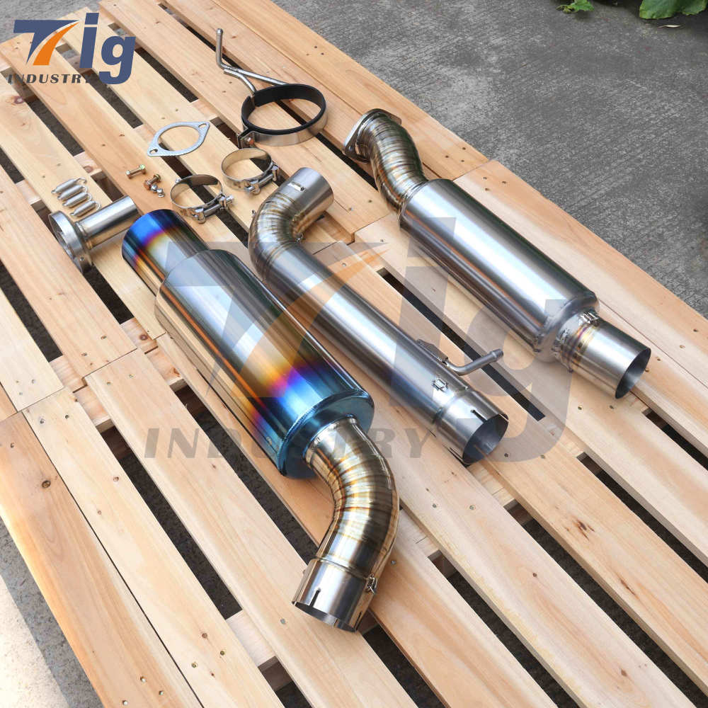 Ti Full Titanium Catback Exhaust Burnt Tip 2009-2016 For Nissan 370Z