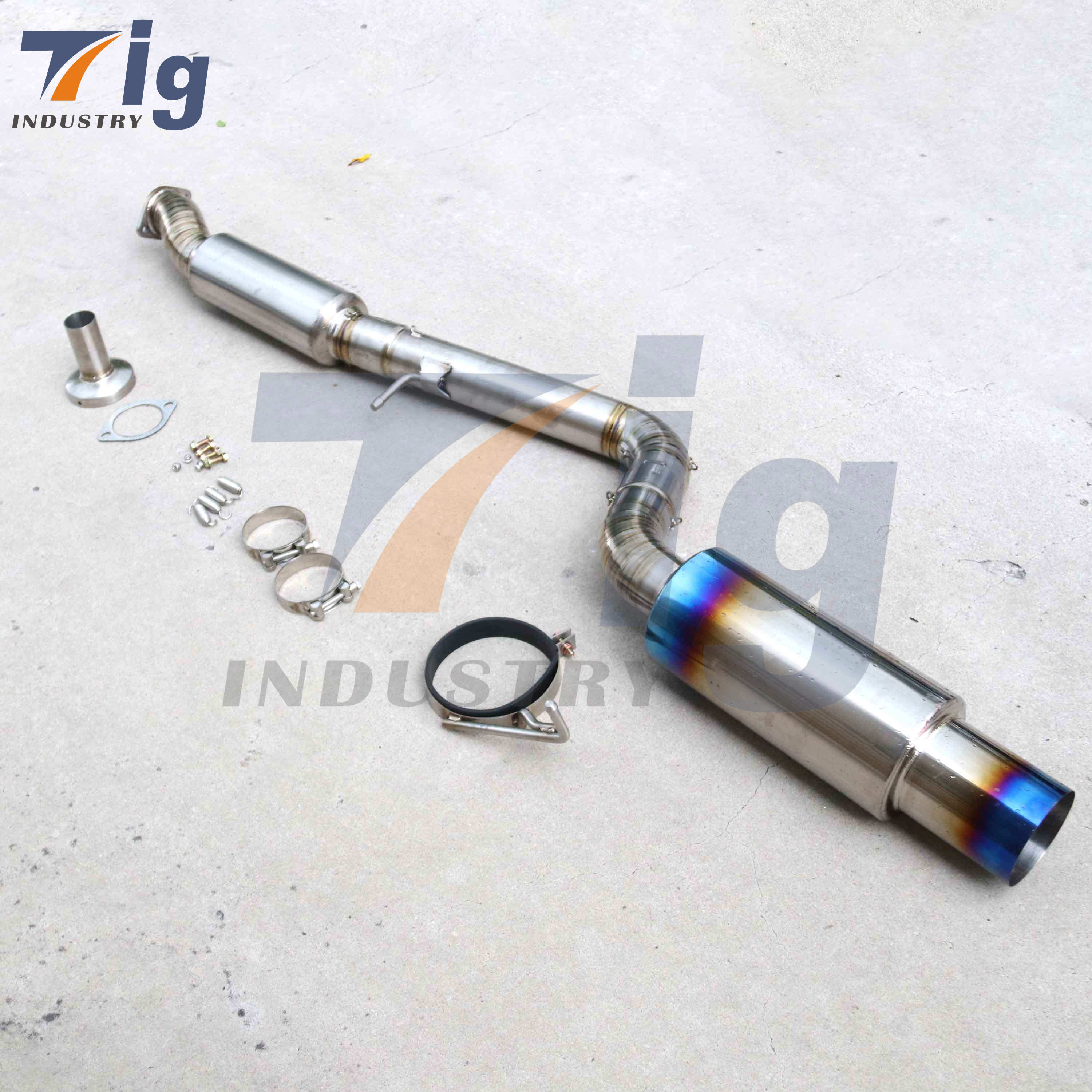 Ti Full Titanium Catback Exhaust Burnt Tip 2009-2016 For Nissan 370Z