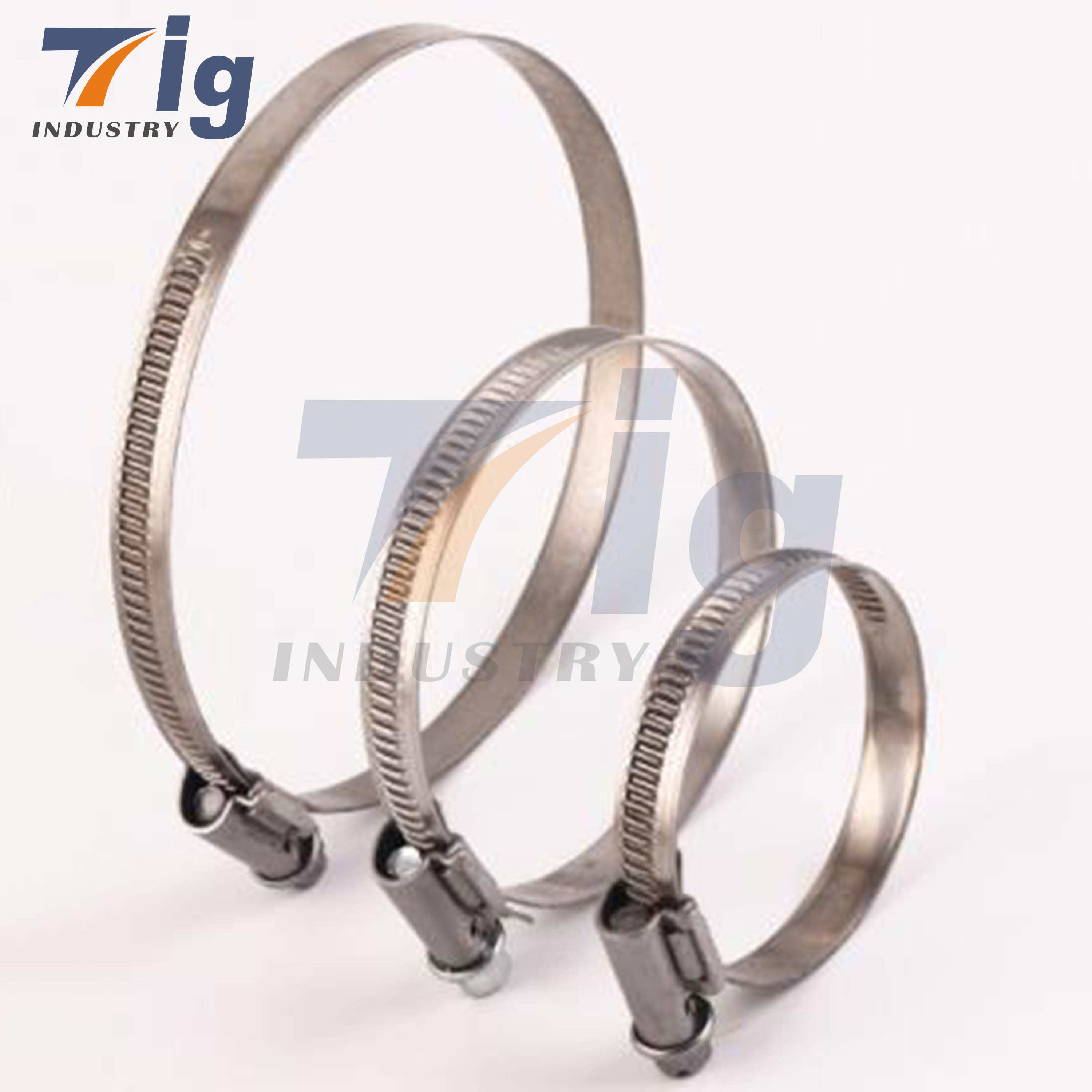 Custom SUS304 Sure Grip High Torque Protective Worm Gear/T bolt hose/T bolt HEAVY DUTY Constant Tension hose/German clamps