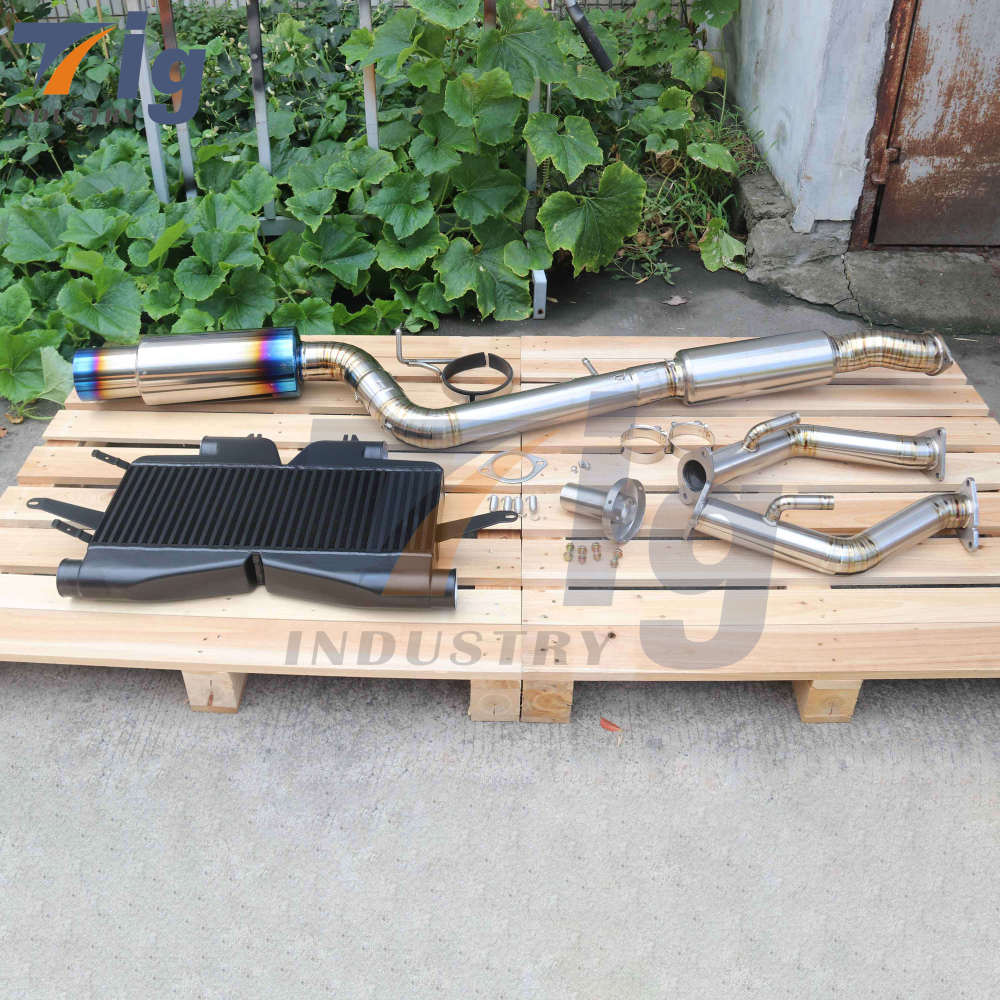 Competition Twin Turbo intercooler with Titanium exhaust system 370z downpipe