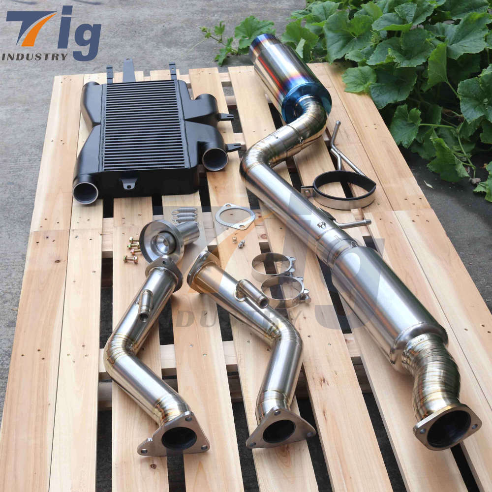 Competition Twin Turbo intercooler with Titanium exhaust system 370z downpipe