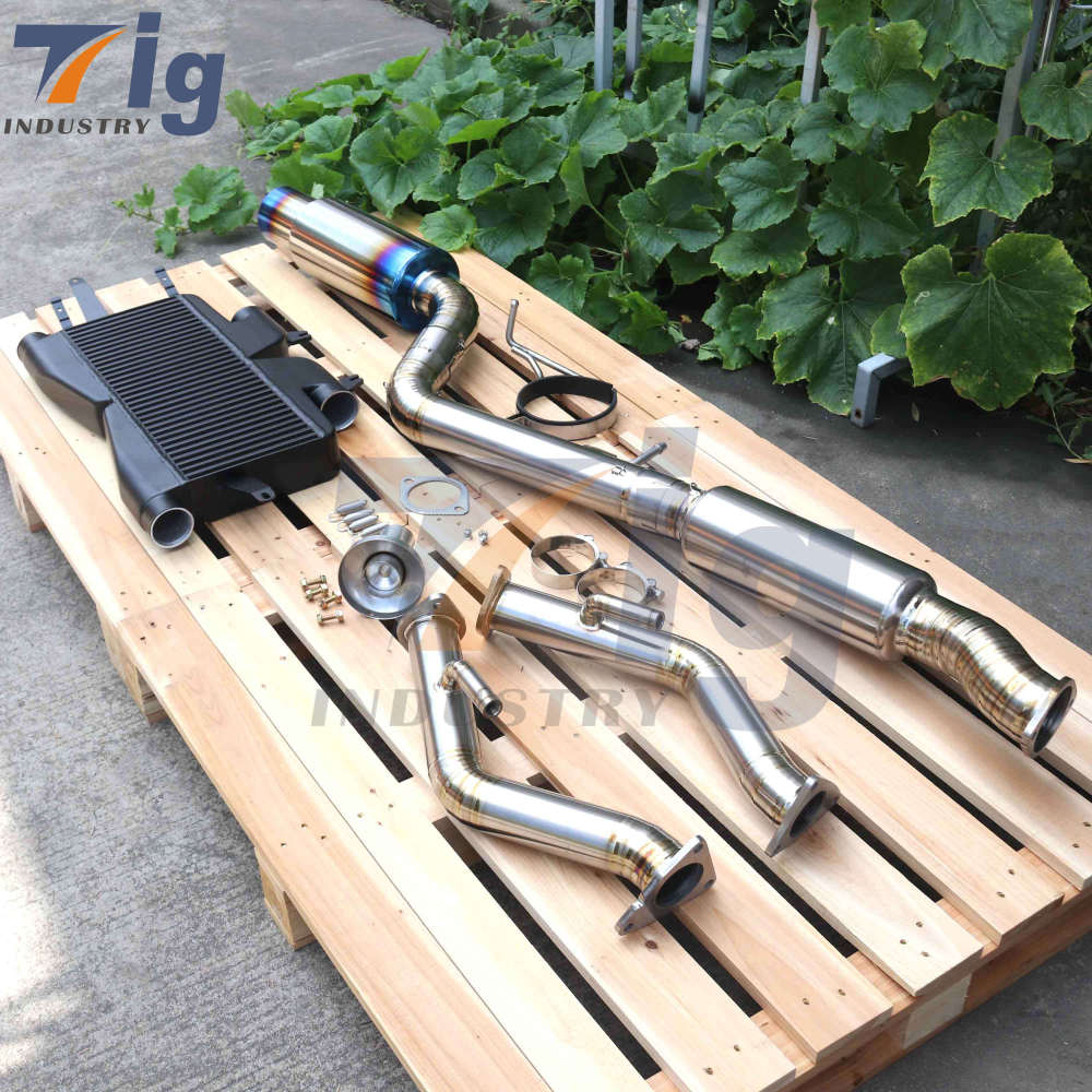 Competition Twin Turbo intercooler with Titanium exhaust system 370z downpipe