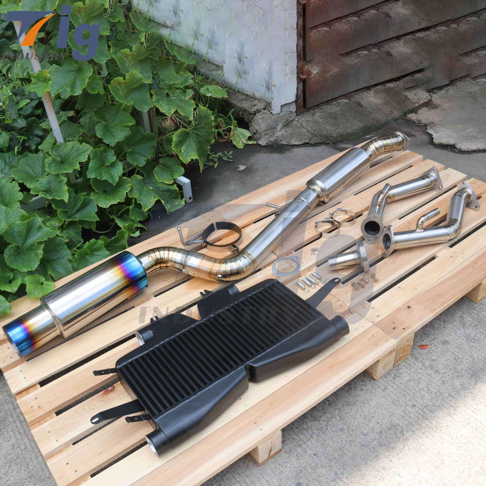 Competition Twin Turbo intercooler with Titanium exhaust system 370z downpipe