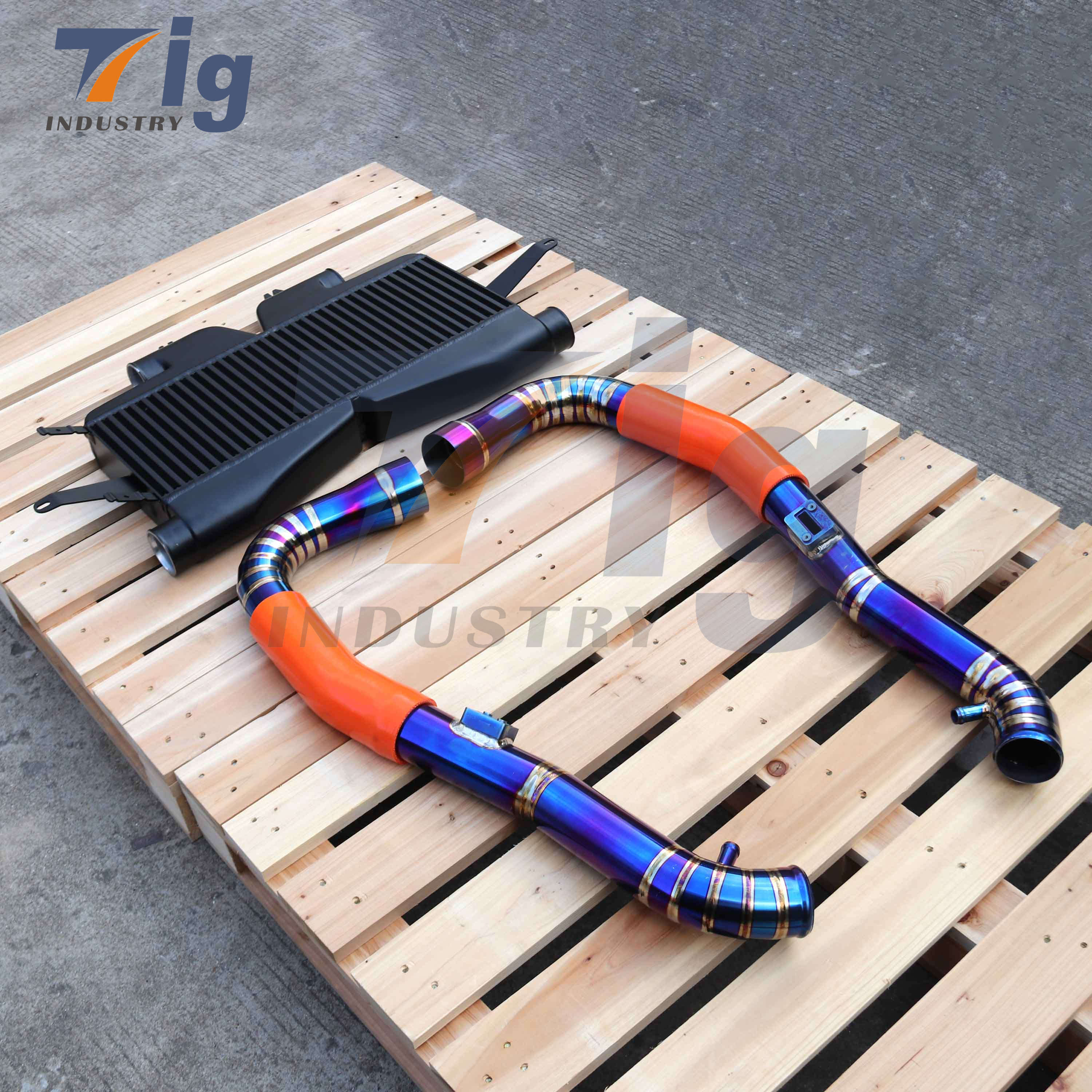 Competition 370Z Twin Turbo Intercooler with titanium Intake Pipe kit