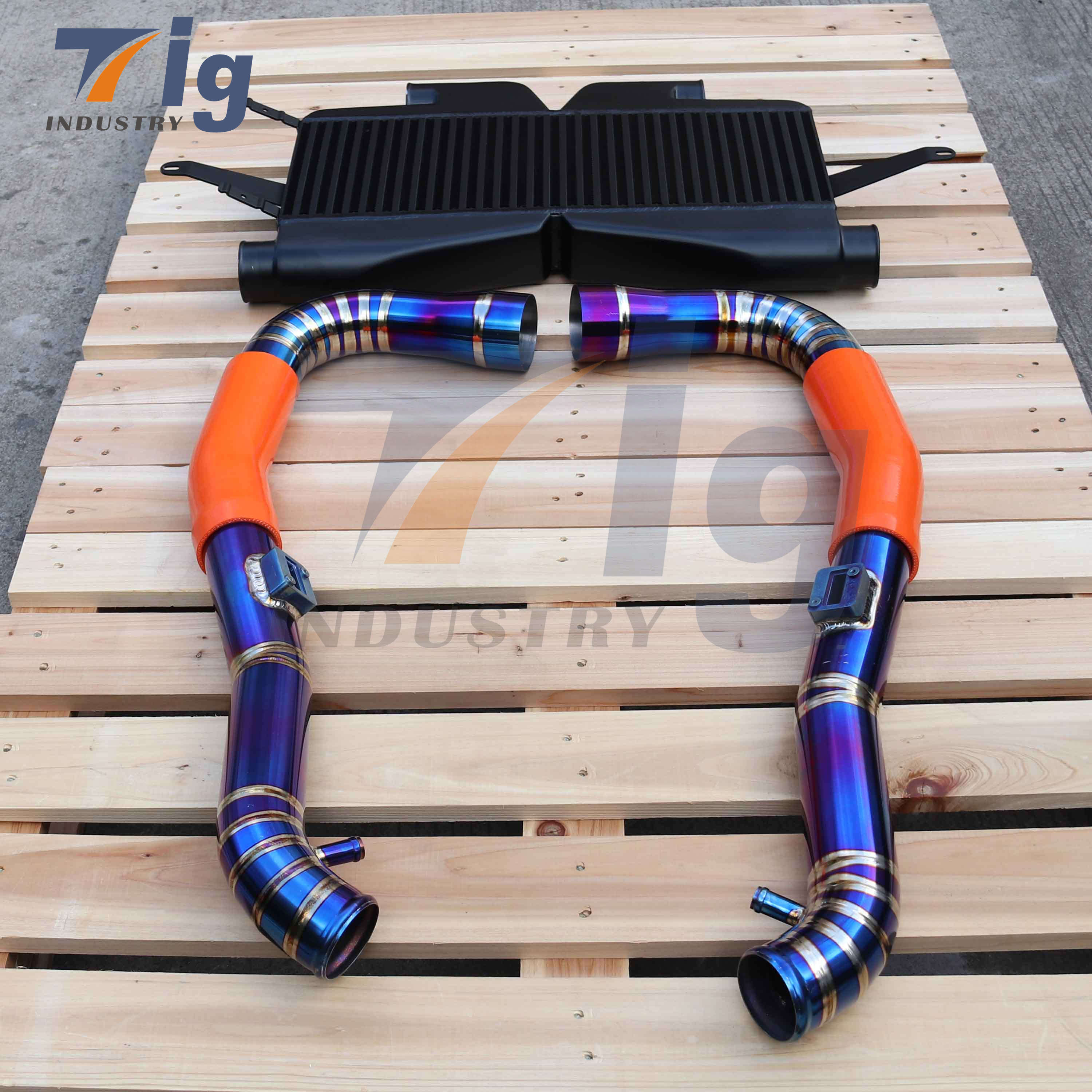 Competition 370Z Twin Turbo Intercooler with titanium Intake Pipe kit