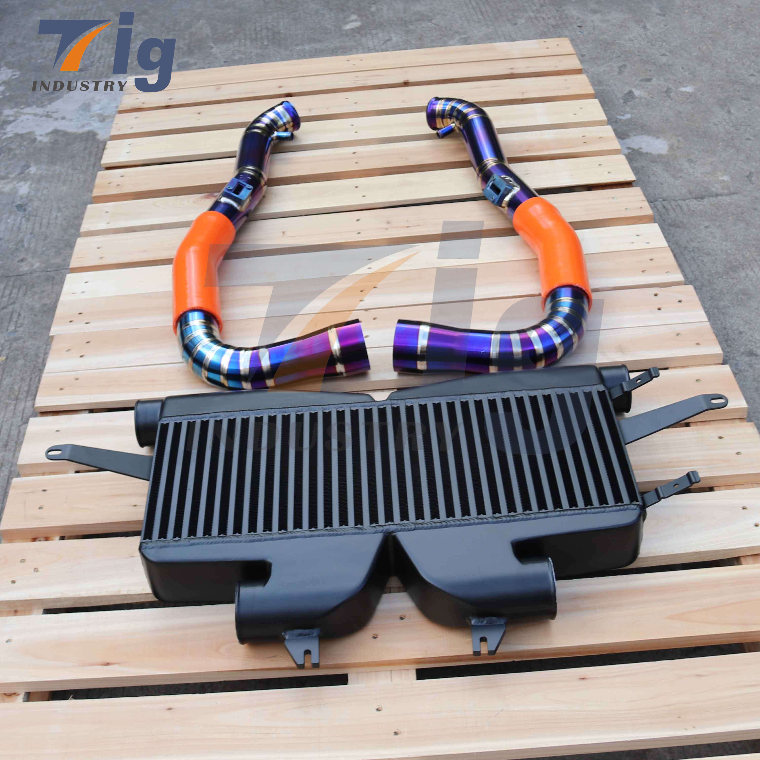 Competition 370Z Twin Turbo Intercooler with titanium Intake Pipe kit