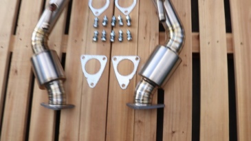 370z 350Z VQ35HR resonator downpipe Titanium exhaust Infiniti G35 G37 q40 q60 VQ37VHR Resonatored Test Pipe