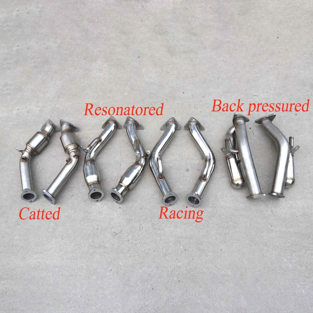 370Z G37 Resonated High Flow Cats downpipe