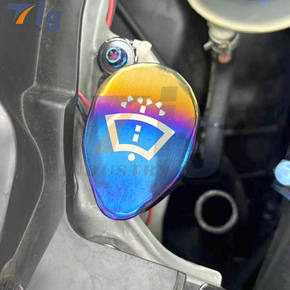 For Nissan 350Z 370z G35 G37 q40 q60 Titanium 80*60mm plate/Engine Fuse Box/Tank Cover Oil Filler Caps/Windshield Fluid Tank Cap