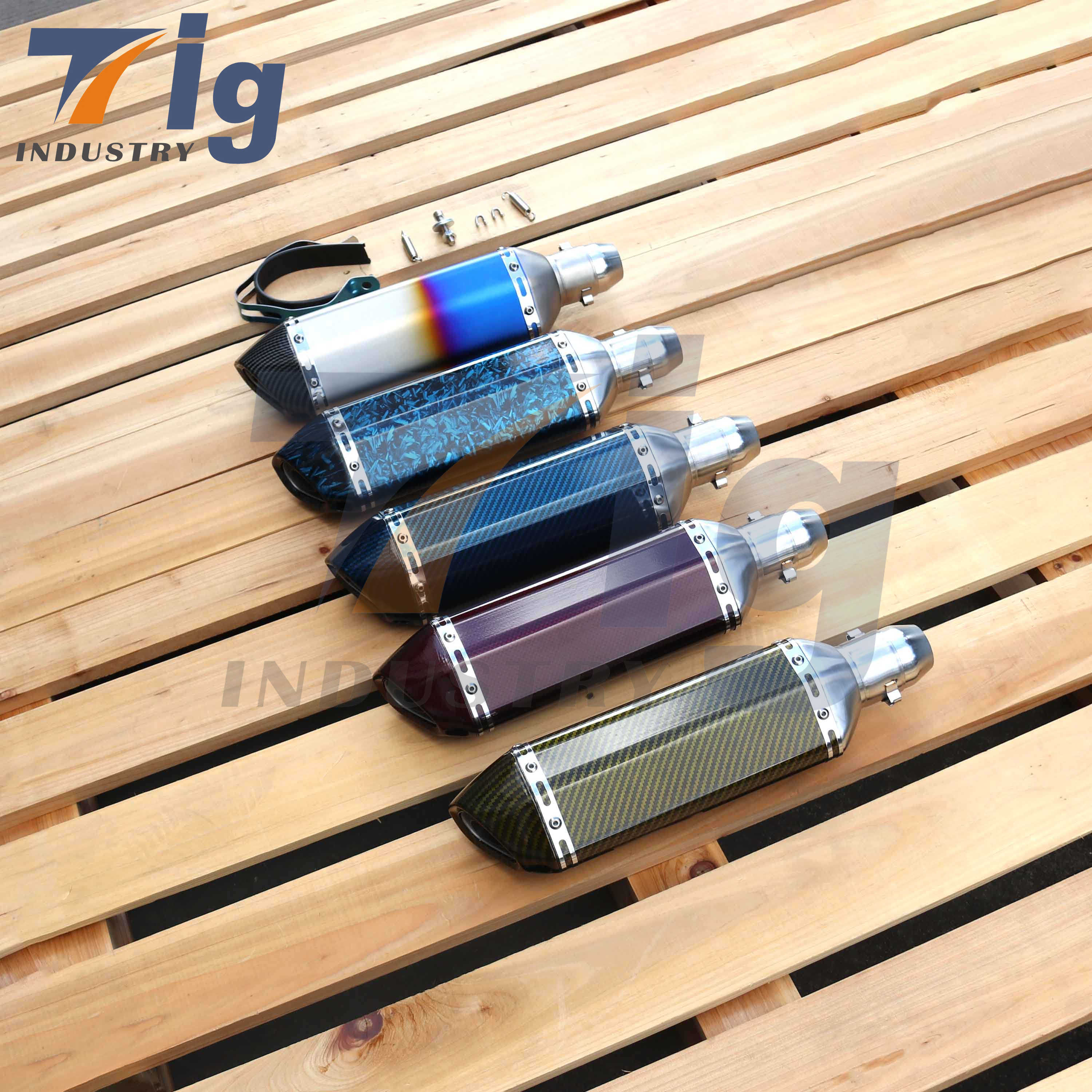 Motorcycle muffler 2inch sus304 exhaust muffler