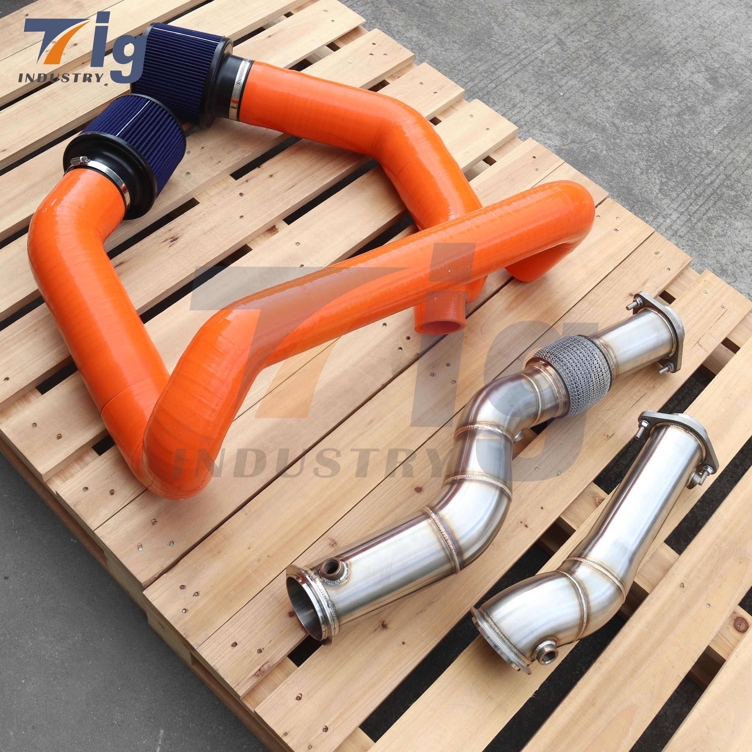 SILICONE Front Mount Air Intake Kit for BMW M3 M4 G80 G82 G8X EXHAUST DOWNPIPE